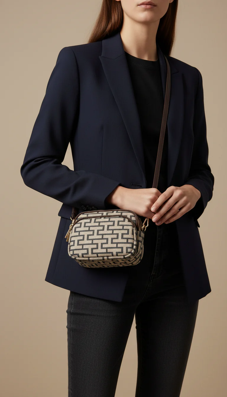 Black Casual Pouch For Ladies P97697