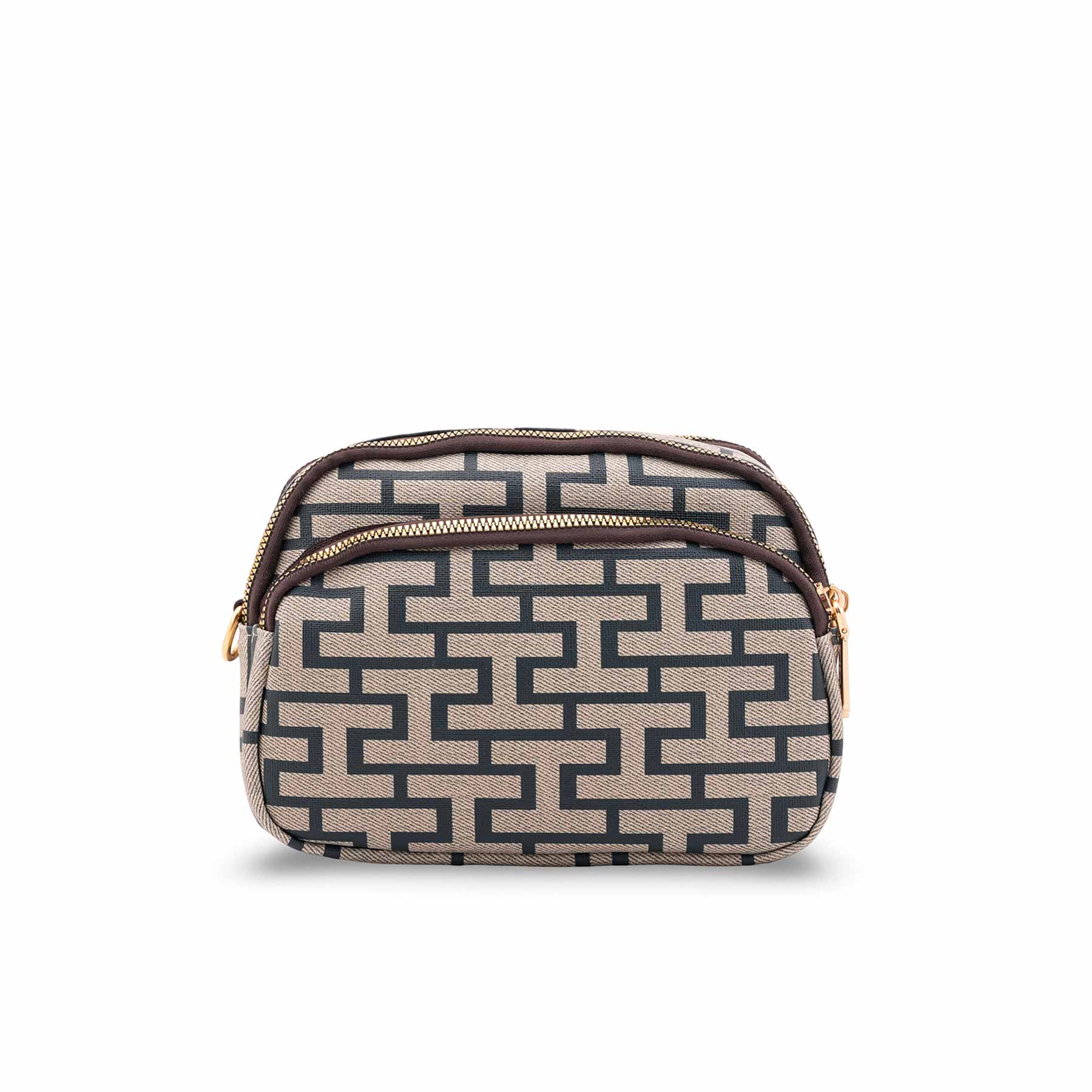 Black Casual Pouch For Ladies P97697 - Image 2