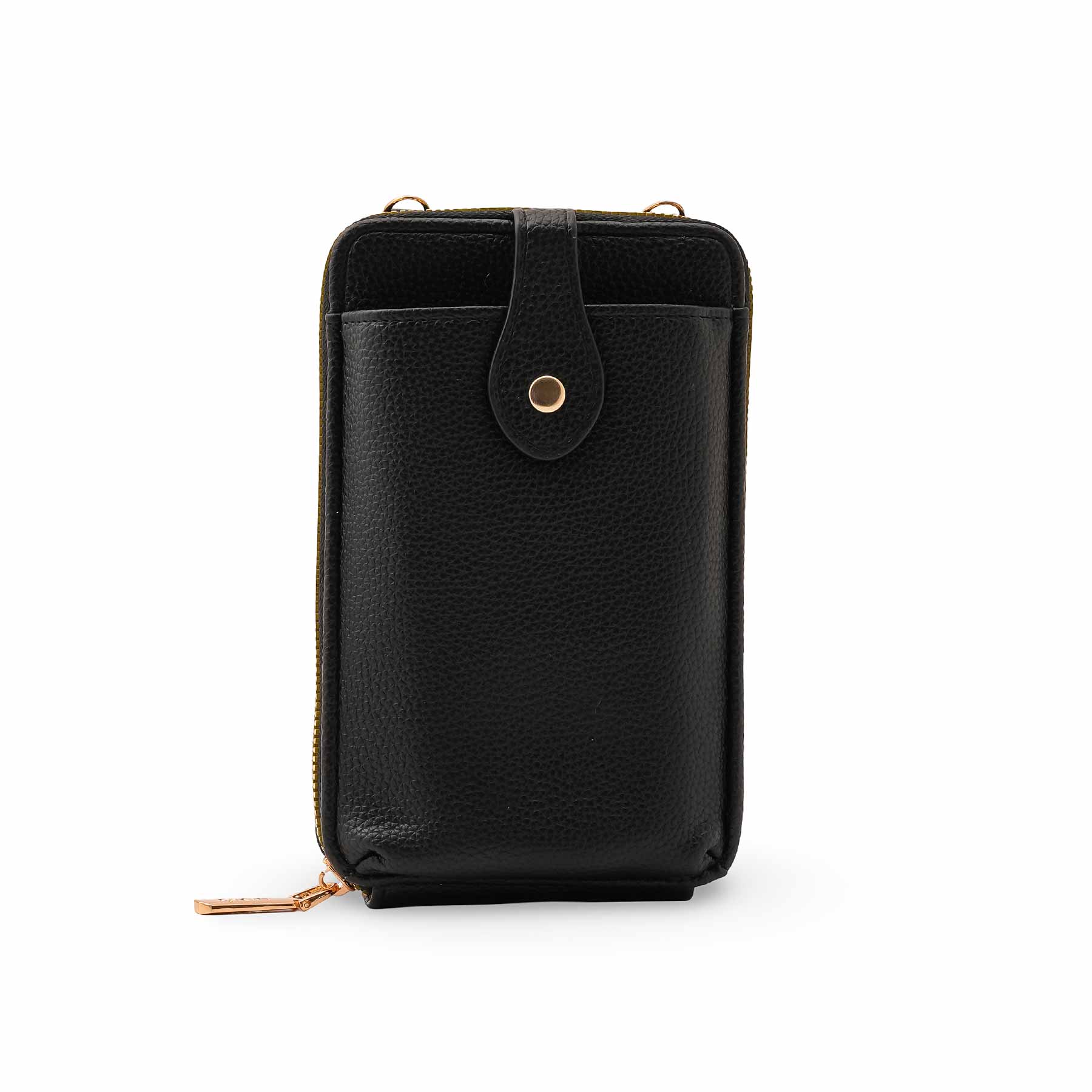 Black Casual Pouch For Ladies P97698 - Image 4