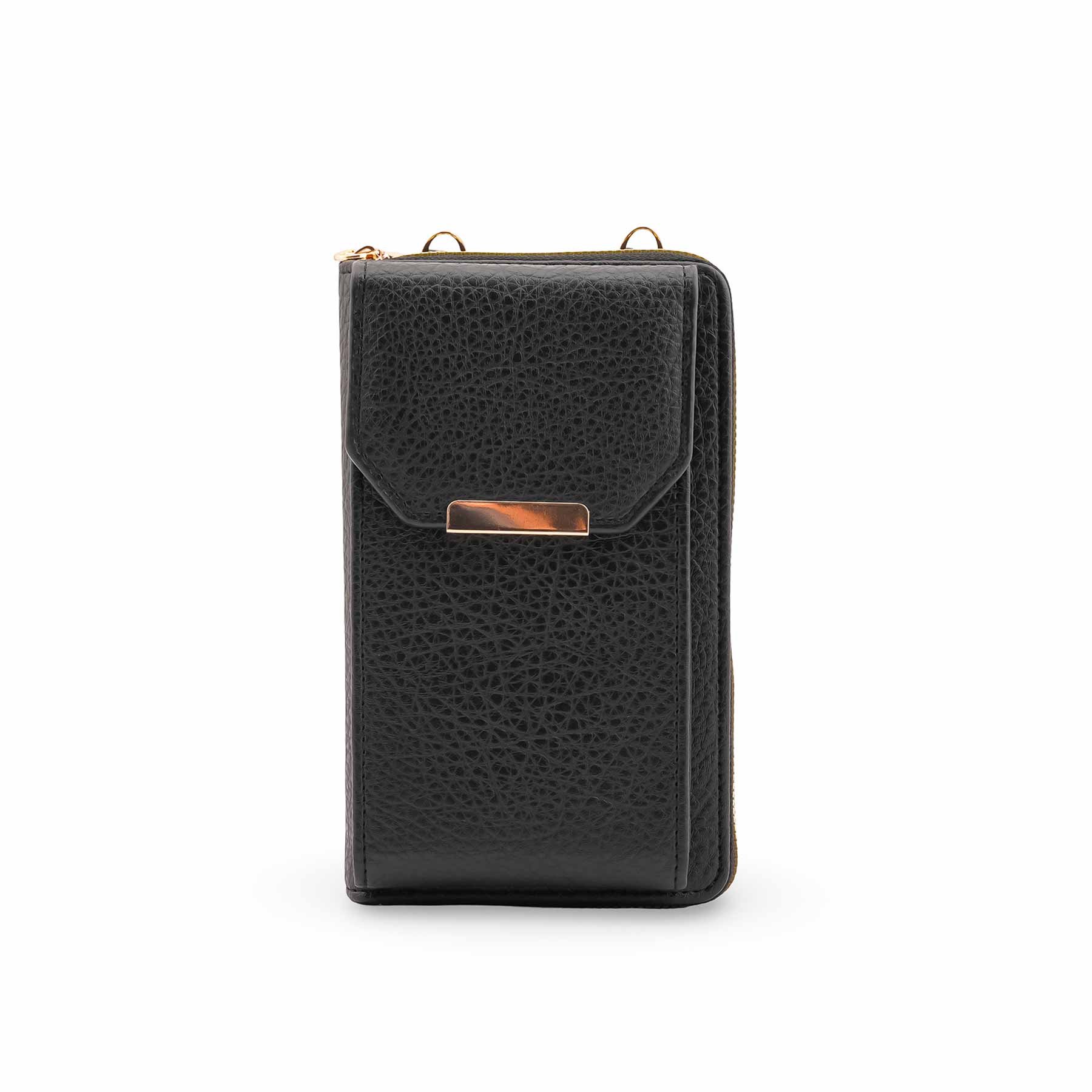 Black Casual Pouch For Ladies P97700 - Image 2
