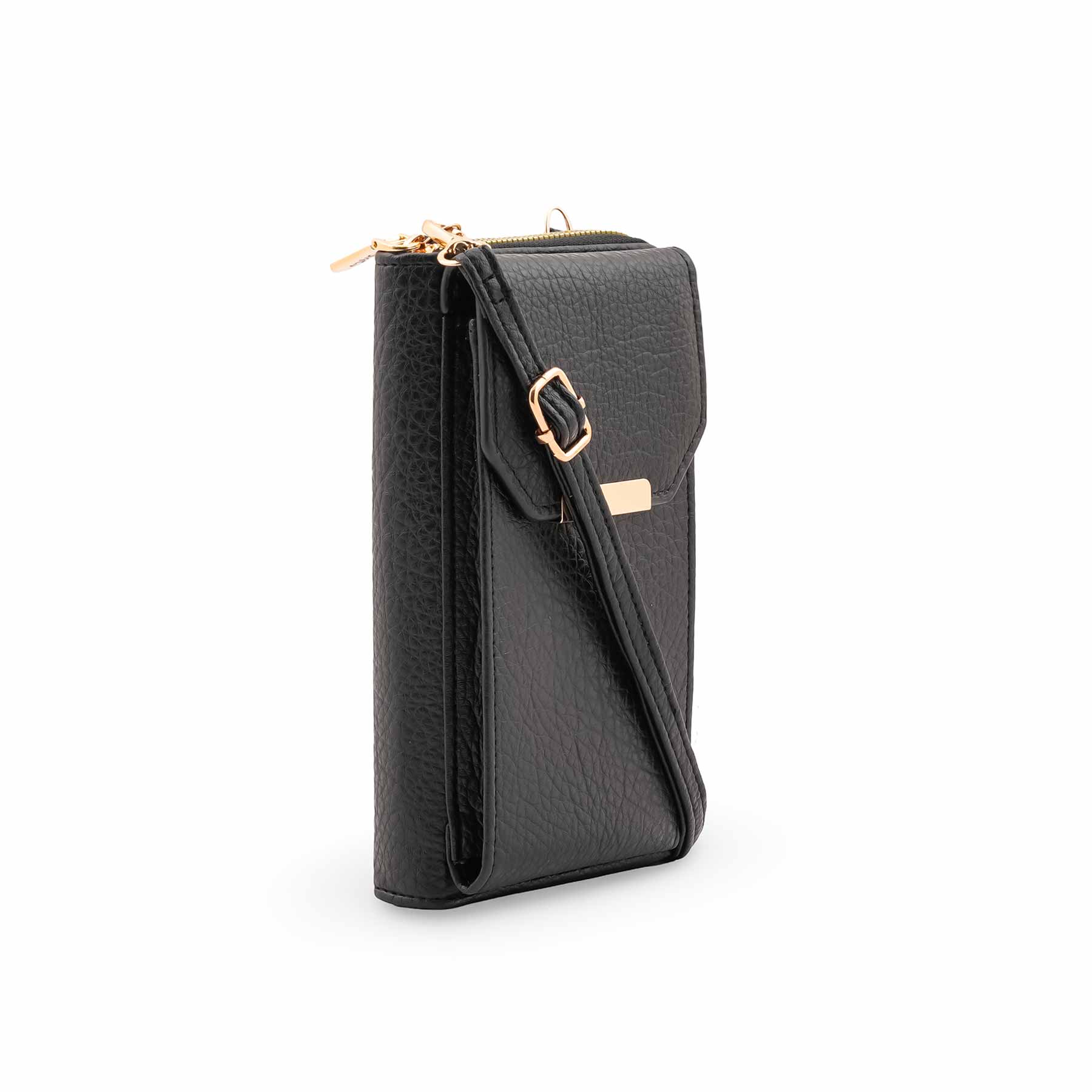 Black Casual Pouch For Ladies P97700 - Image 3