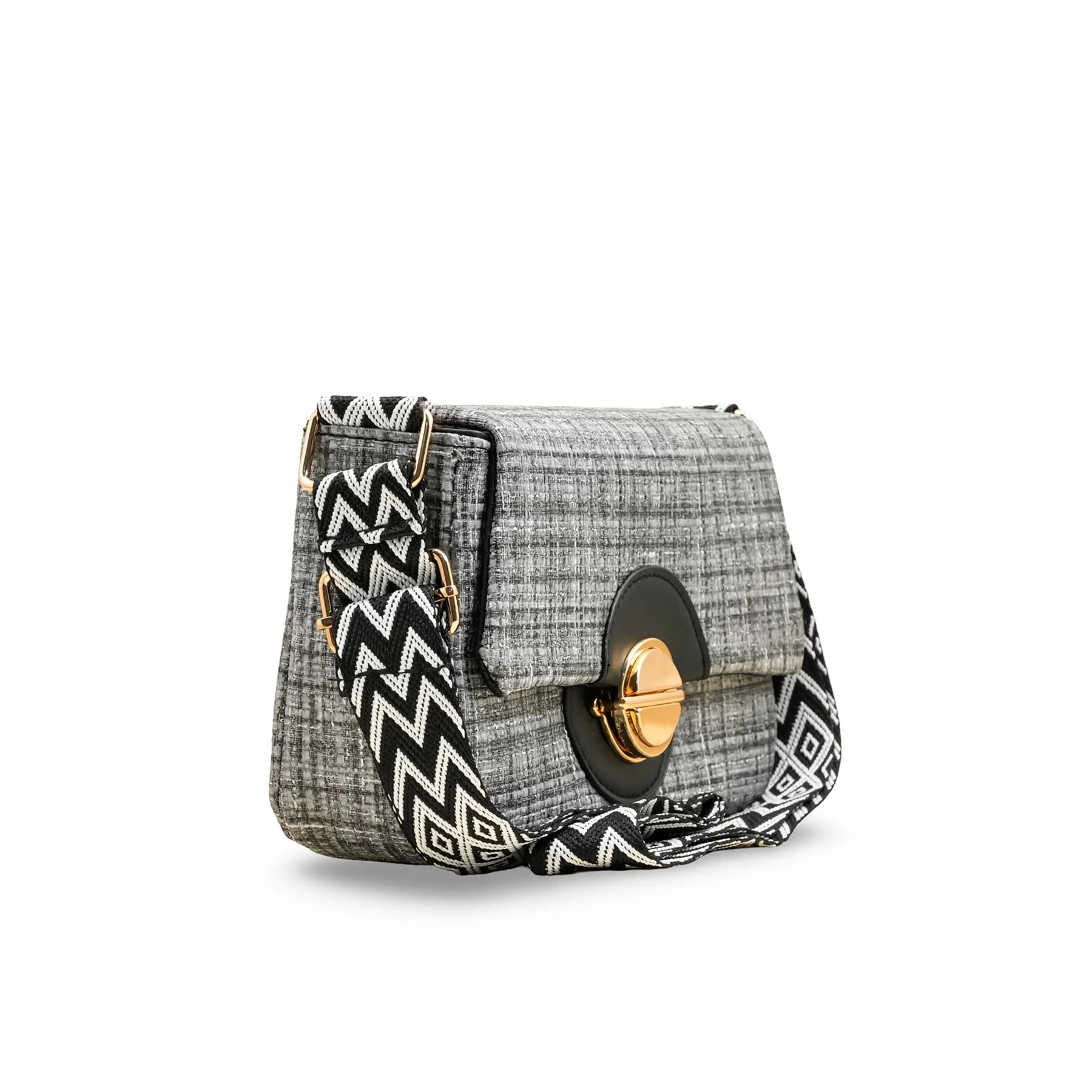 Black Casual Pouch For Women P97609 - Image 3