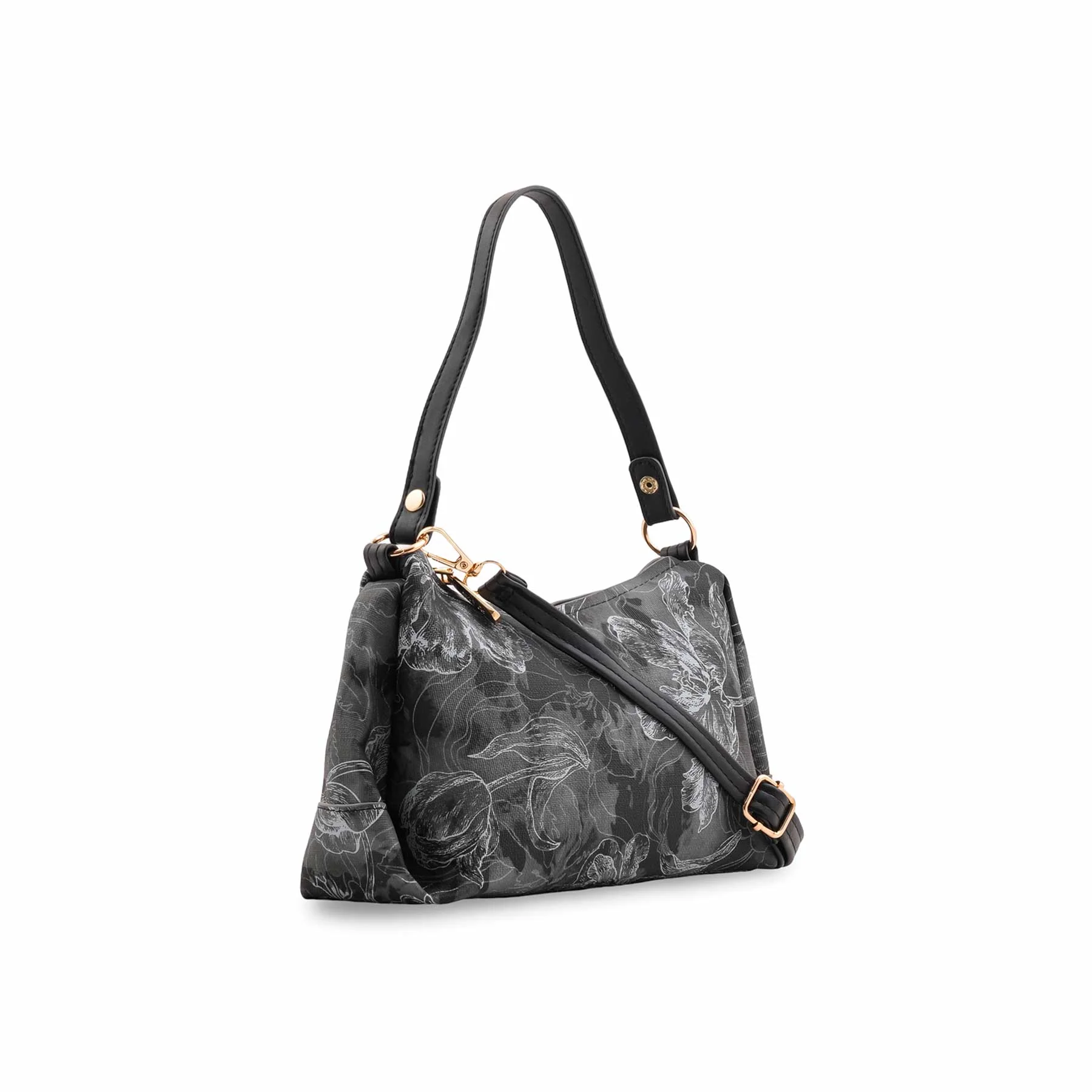 Black Casual Pouch For Women P97667 - Image 3