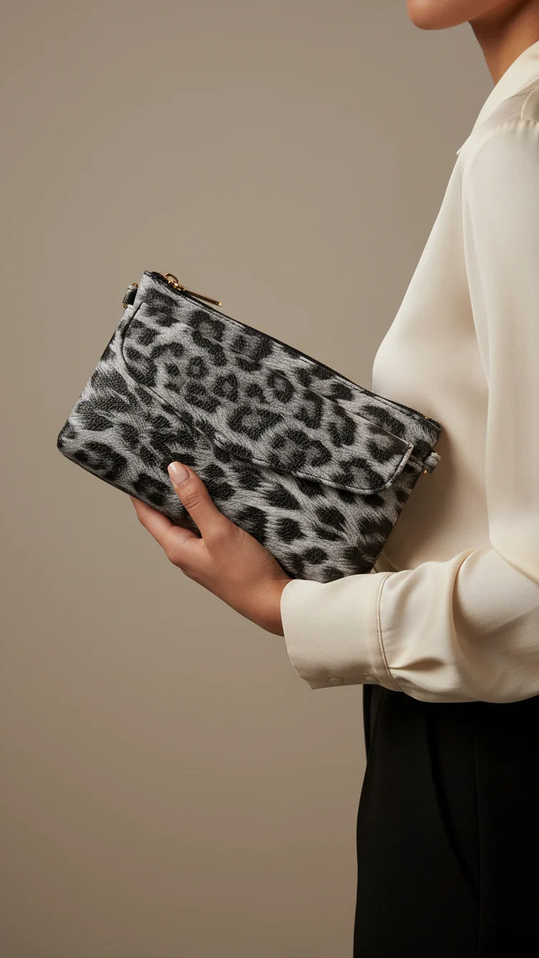 Black Casual Pouch For Women P97685