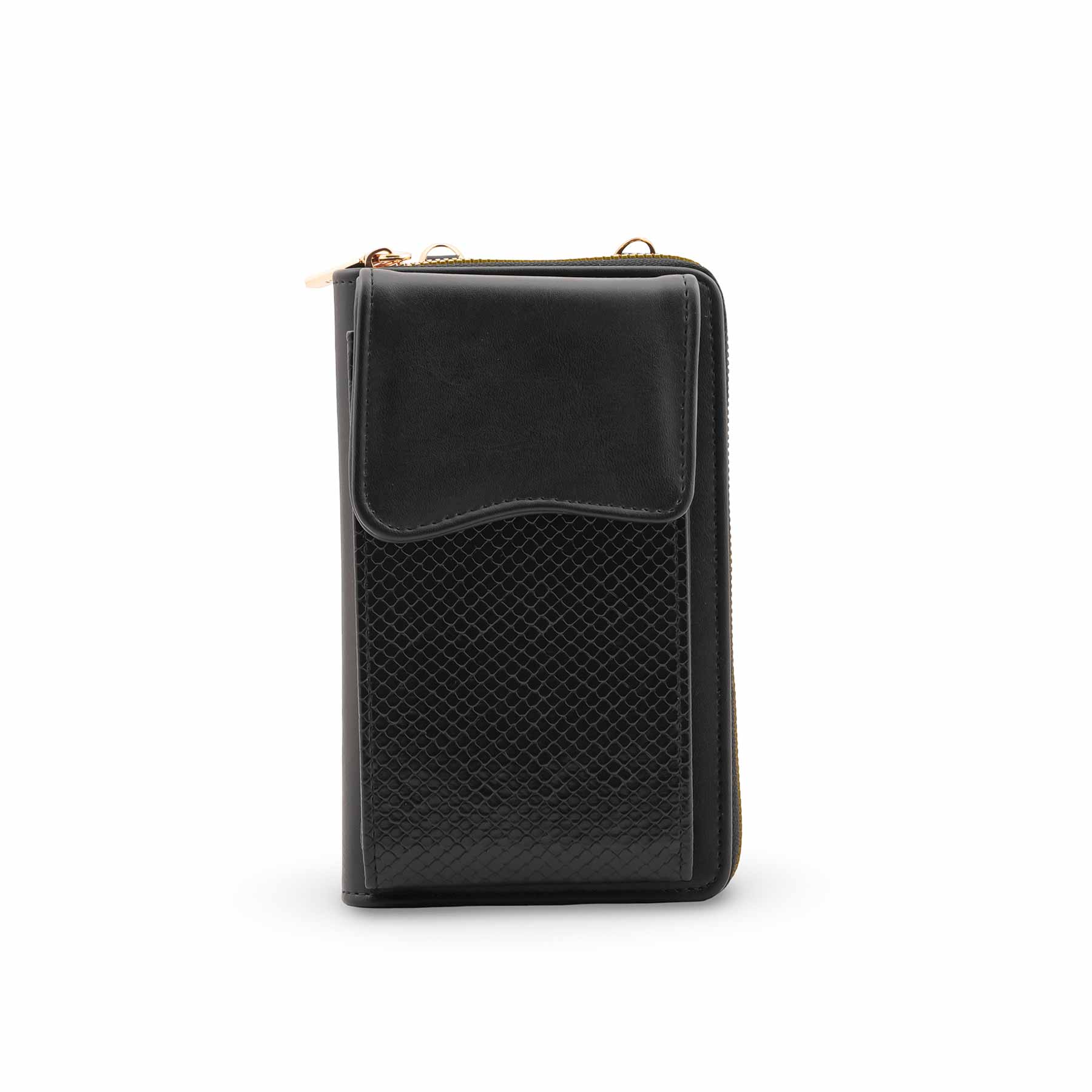 Black Casual Pouch For Women P97714 - Image 2