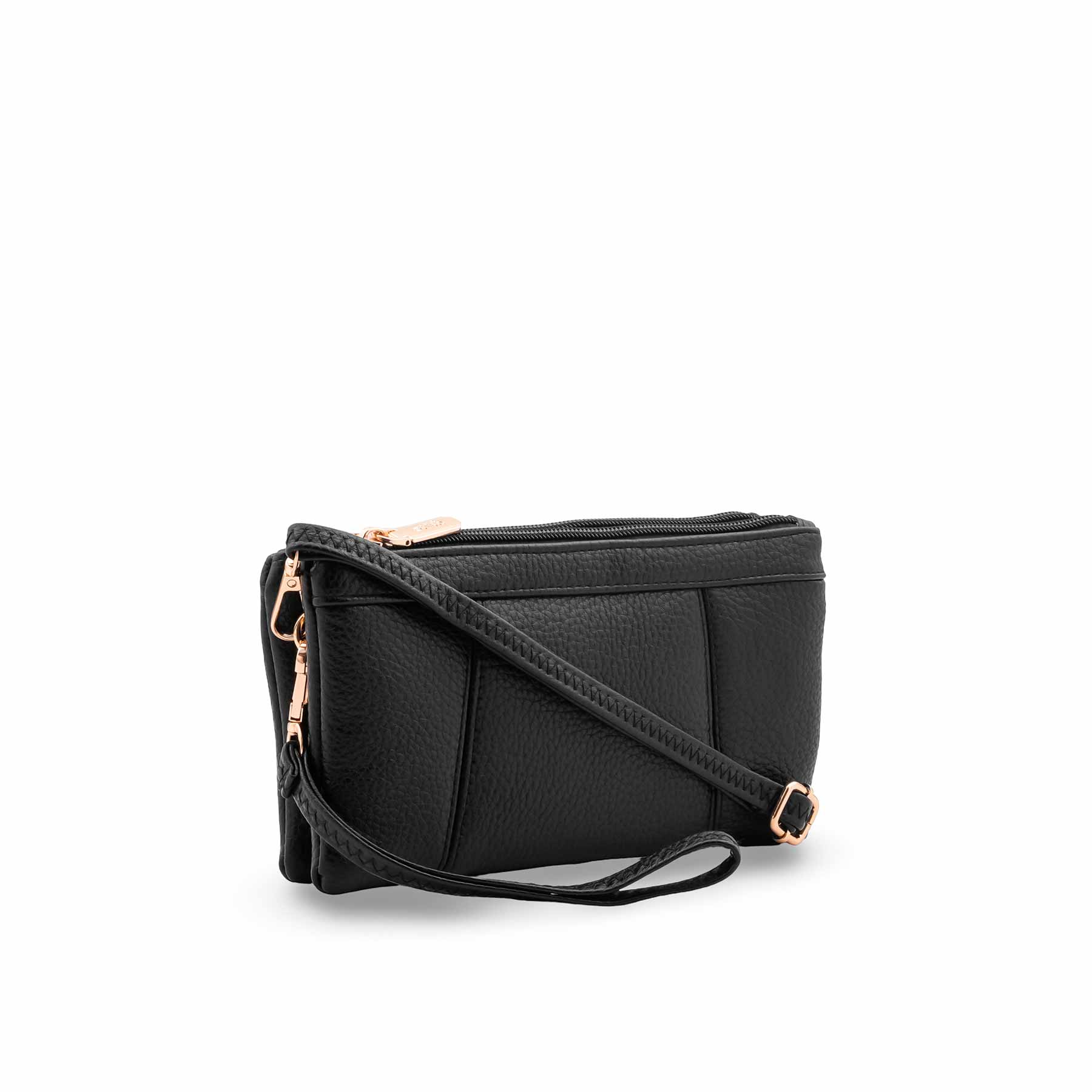 Black Casual Pouch For Women P97745 - Image 3