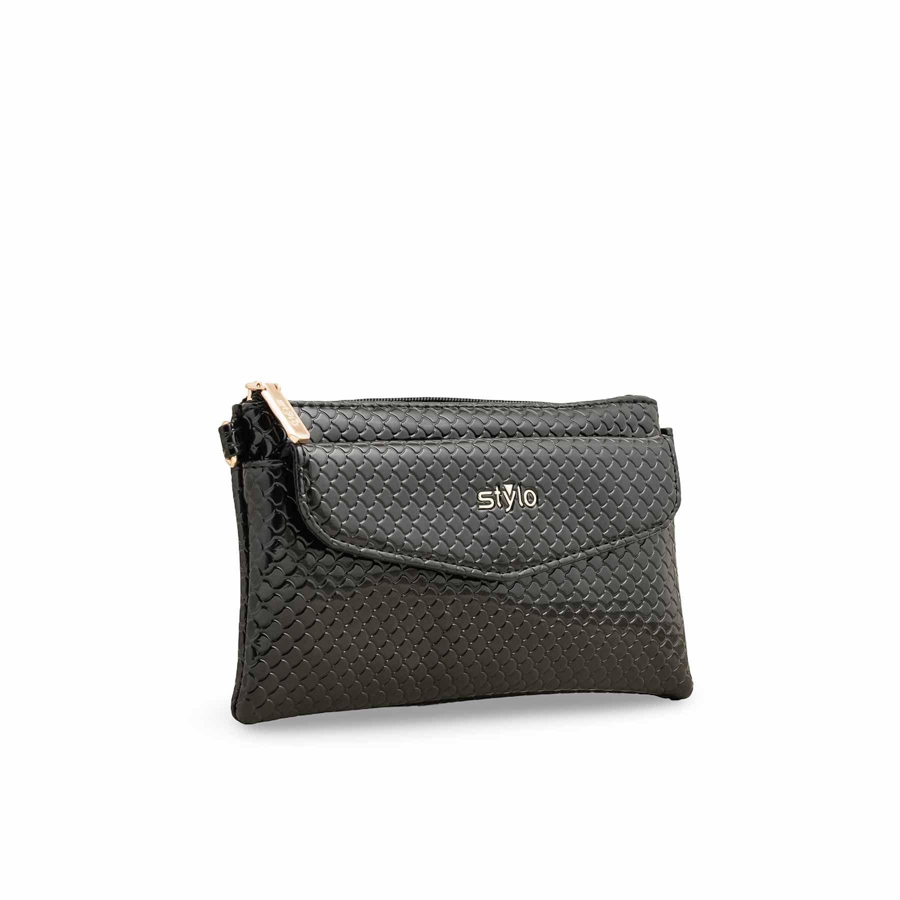 Black Casual Pouch P97637 - Image 2