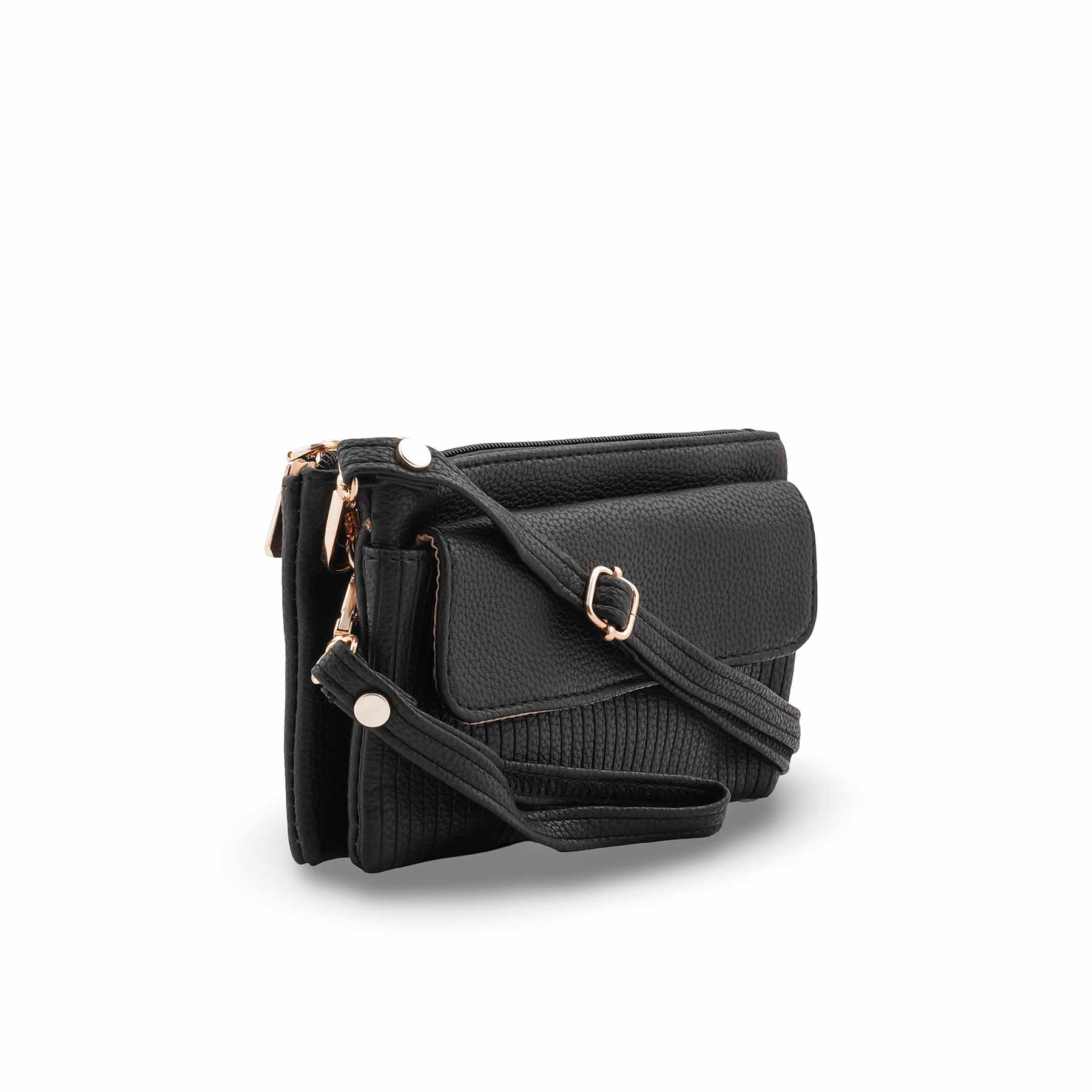 Black Casual Pouch P97691 - Image 3