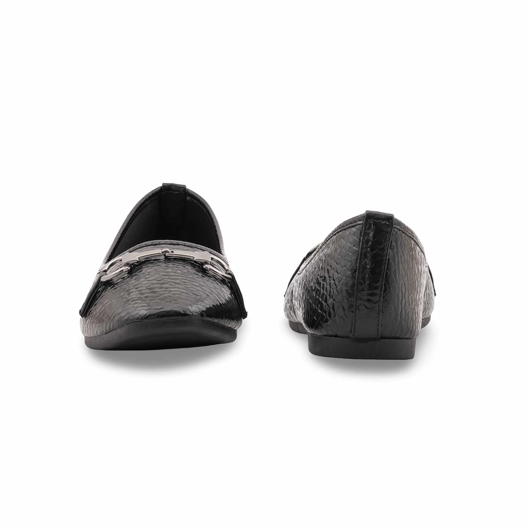 Black Casual Pumps For Women WN1386 - Image 11