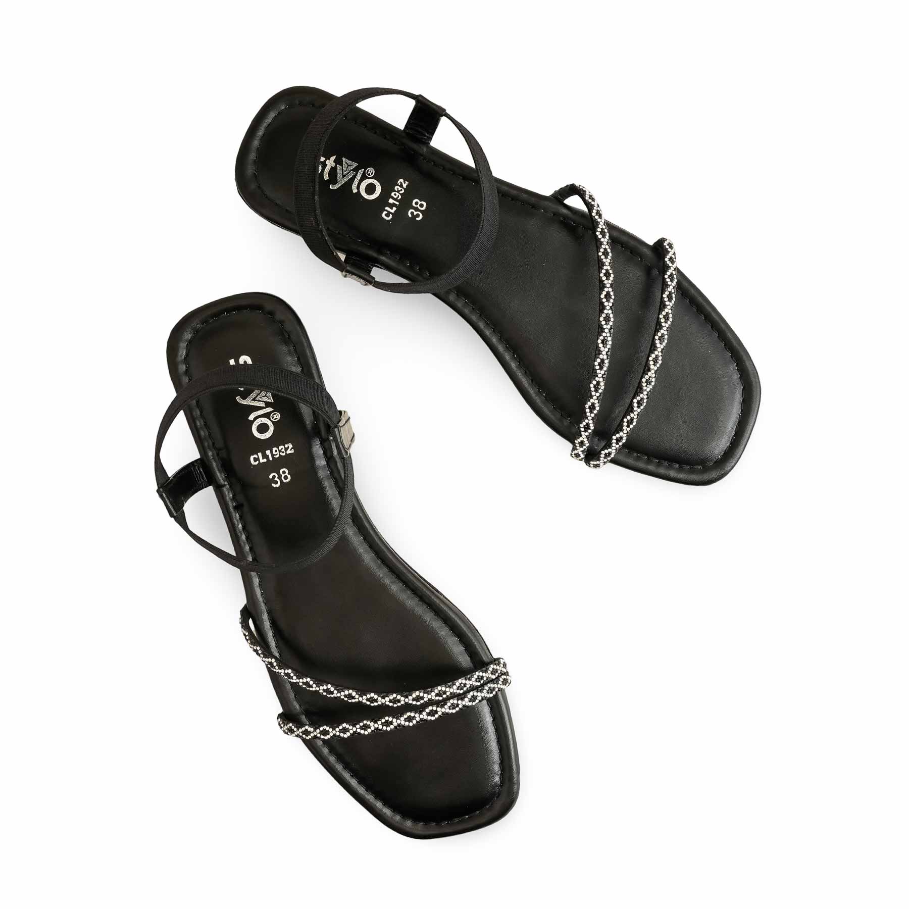 Black Casual Sandal CL1932 - Image 5