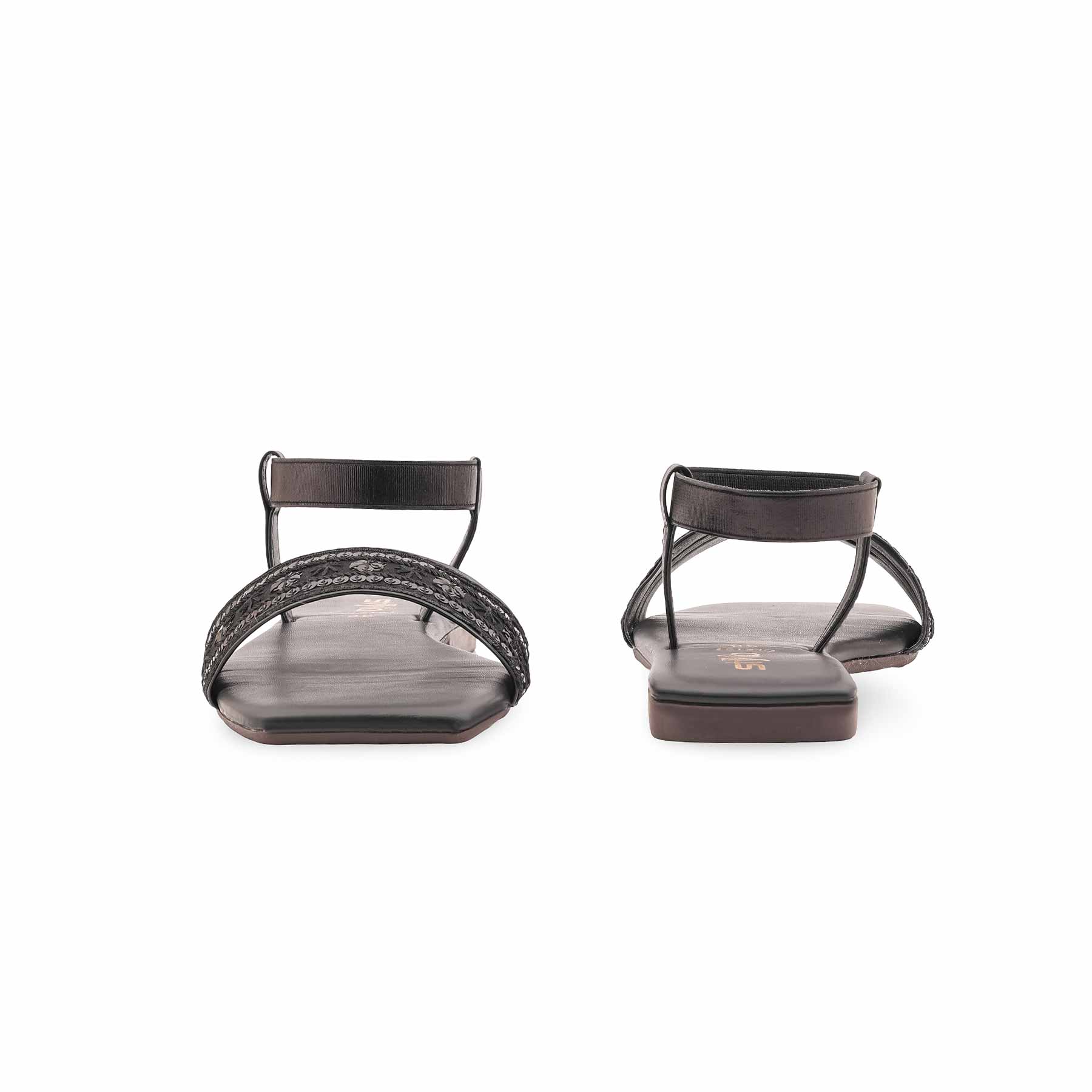 Black Casual Sandal For Women CL2191 - Image 4
