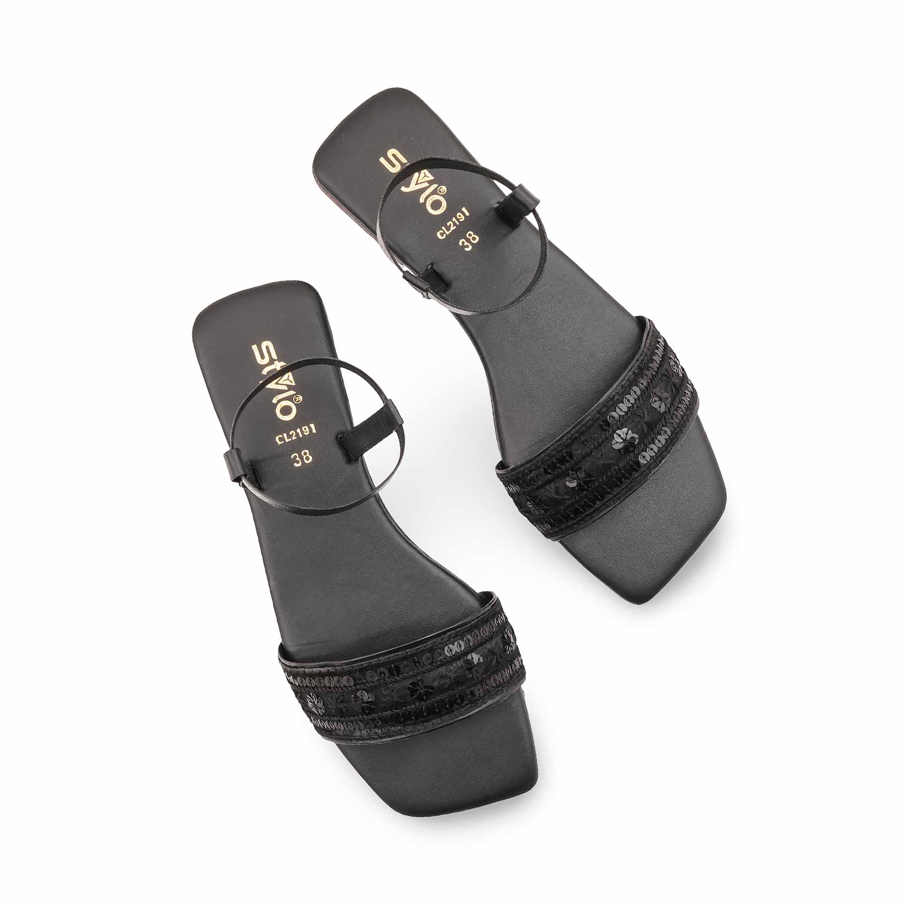 Black Casual Sandal For Women CL2191 - Image 5