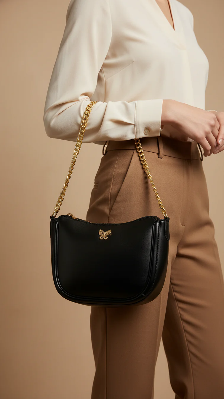 Black Casual Shoulder Bag For Women P55763