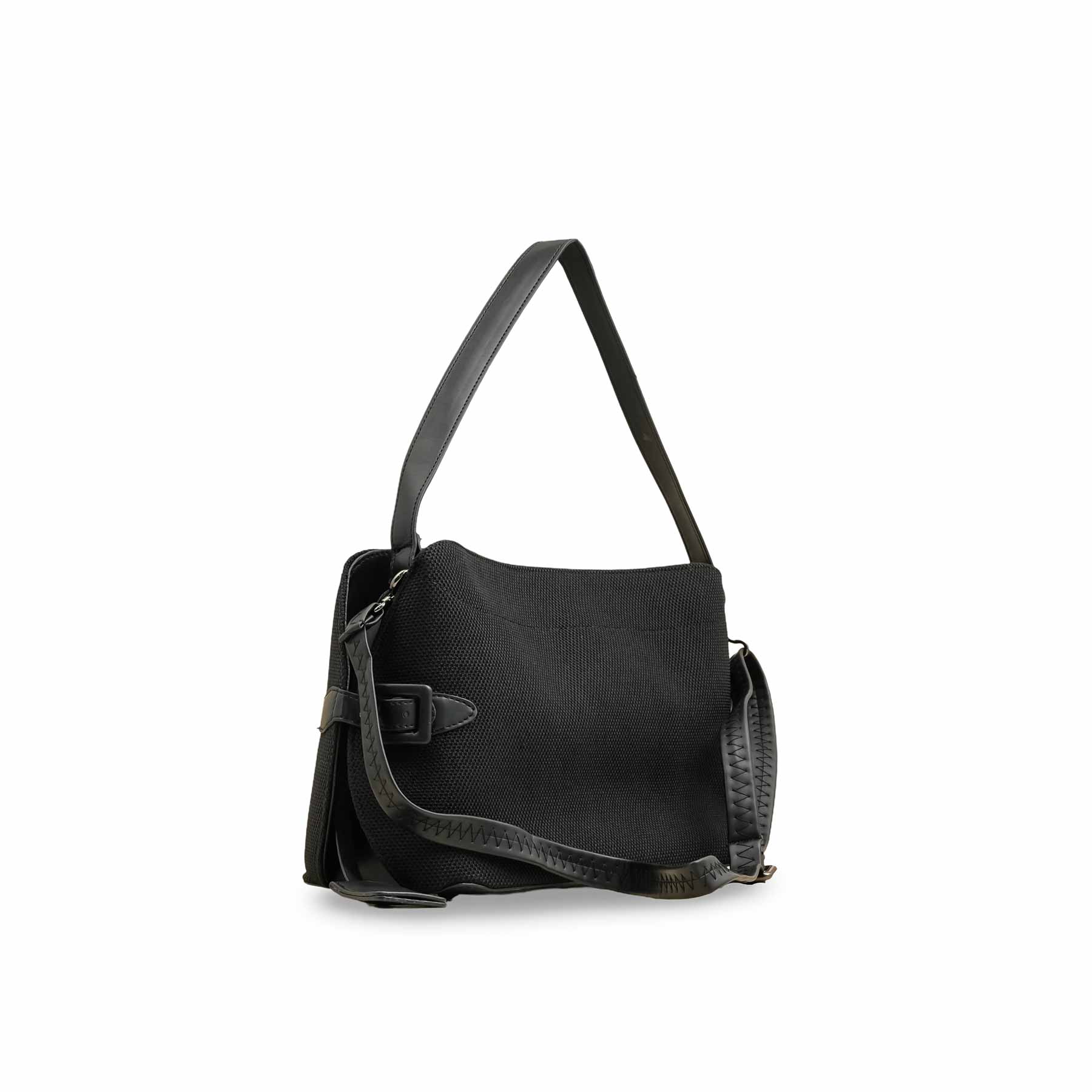 Black Casual Shoulder Bag For Women P55818 - Image 3