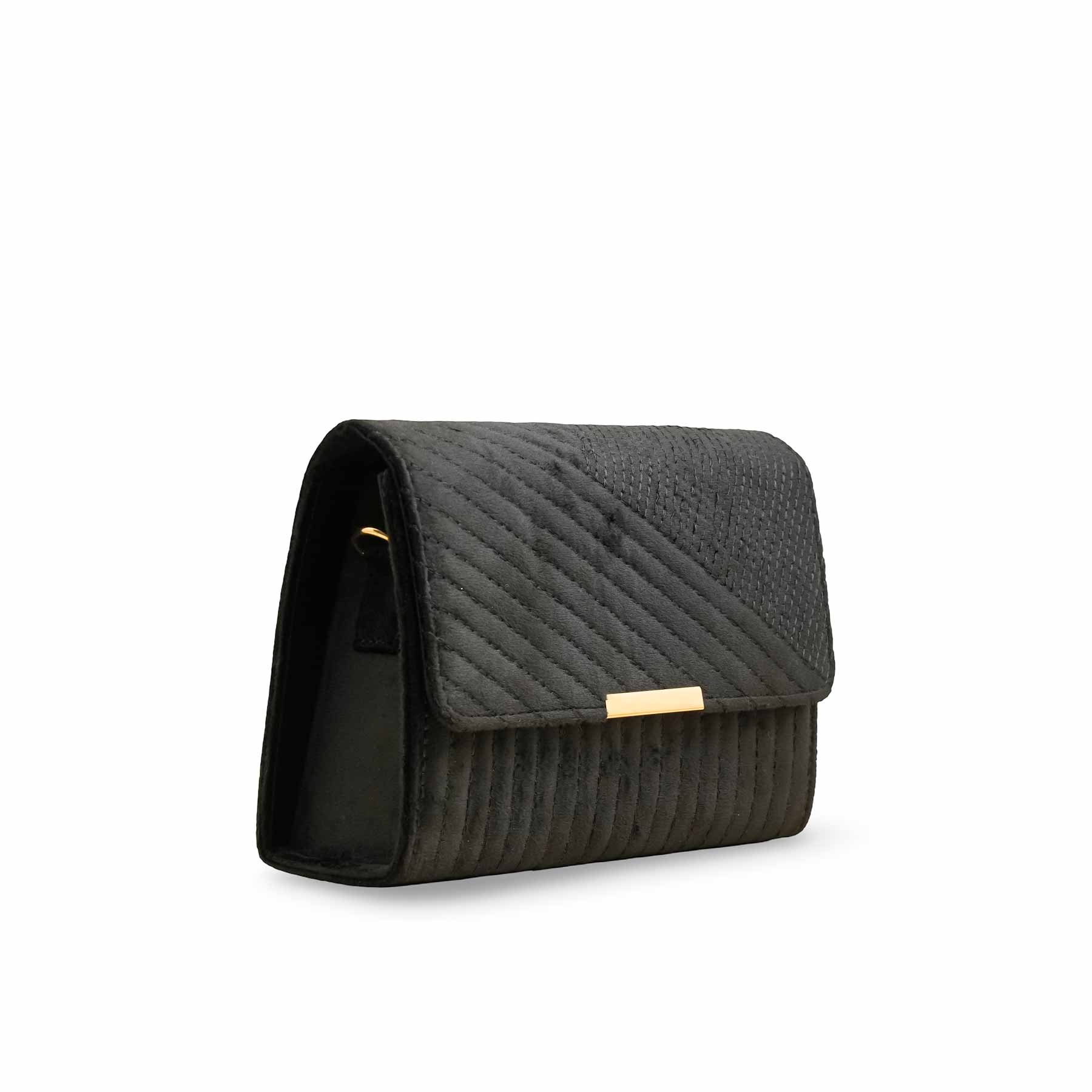 Black Casual Shoulder Bag P56270 - Image 3