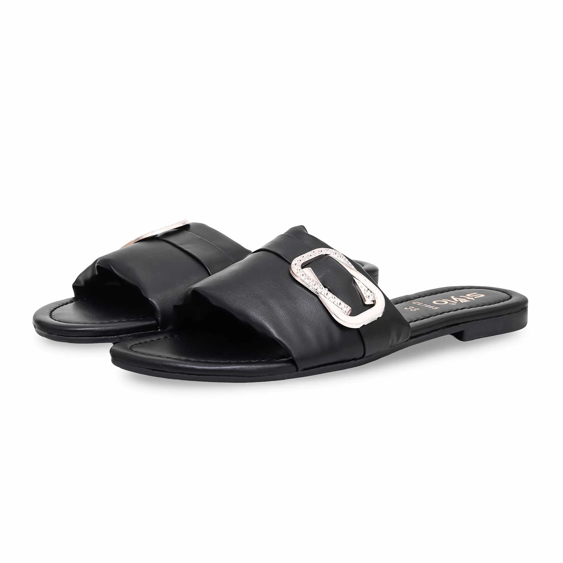 Black Casual Slipper CL1665 - Image 2