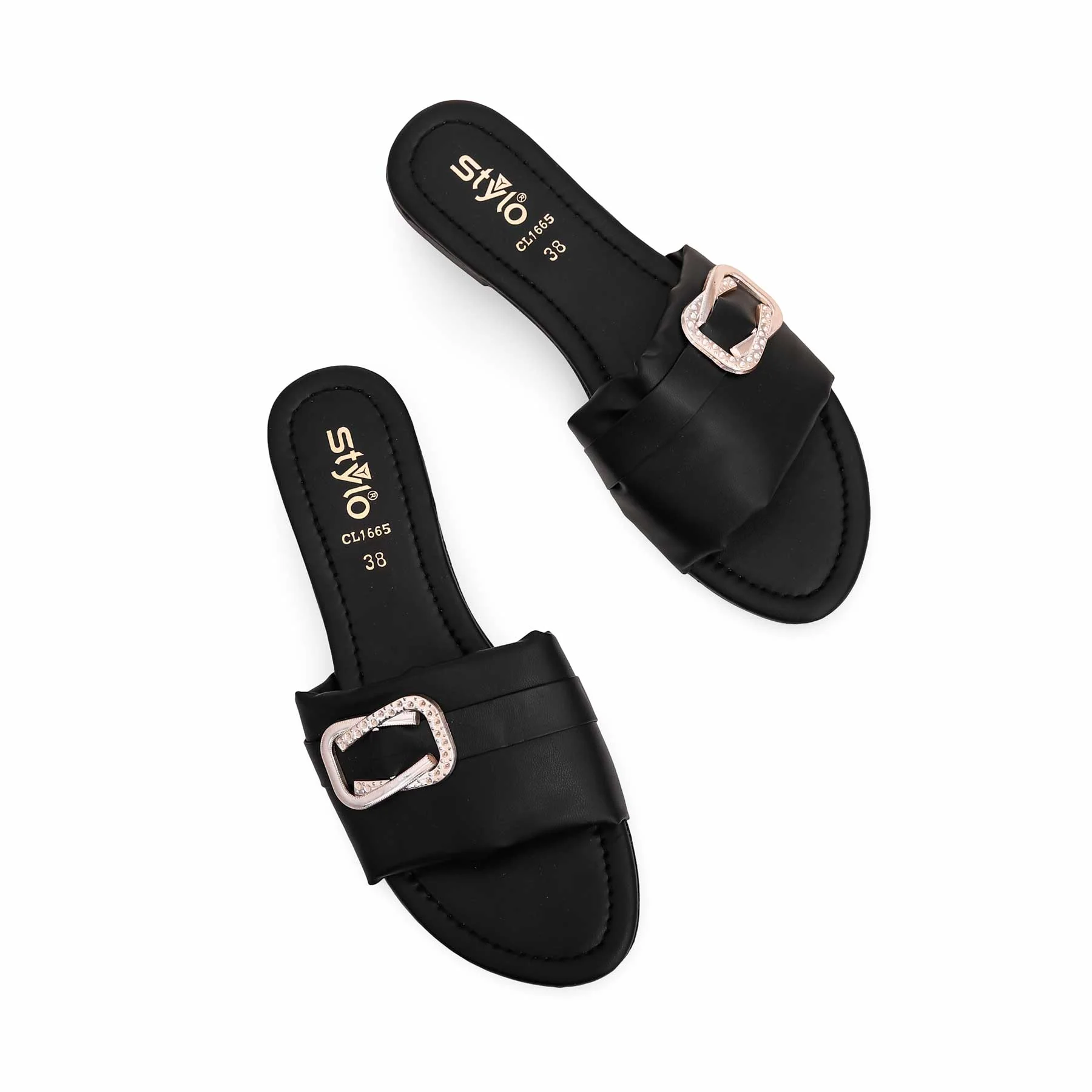 Black Casual Slipper CL1665 - Image 4