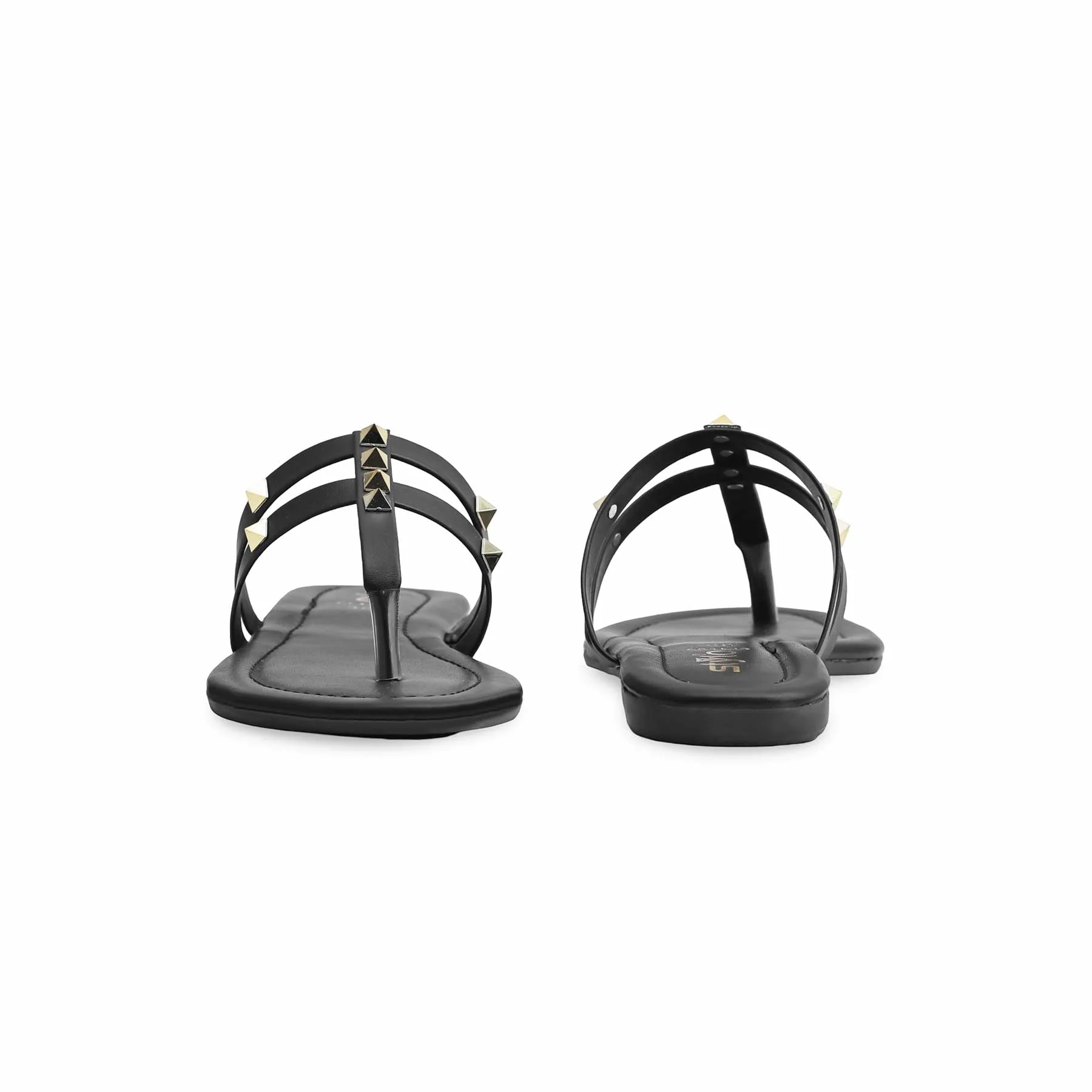 Black Casual Chappal CL1893 - Image 4