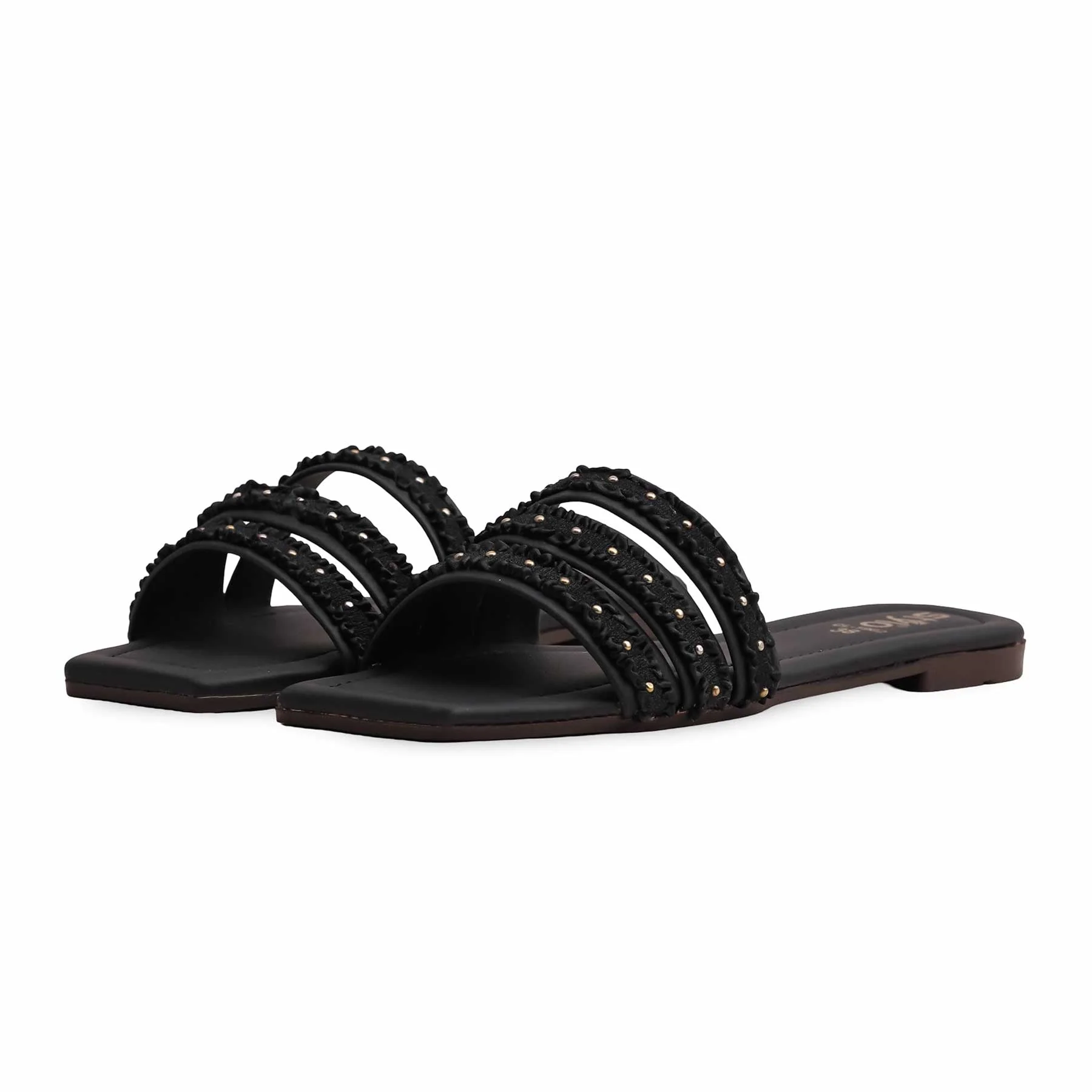 Black Casual Slipper CL1902 - Image 3