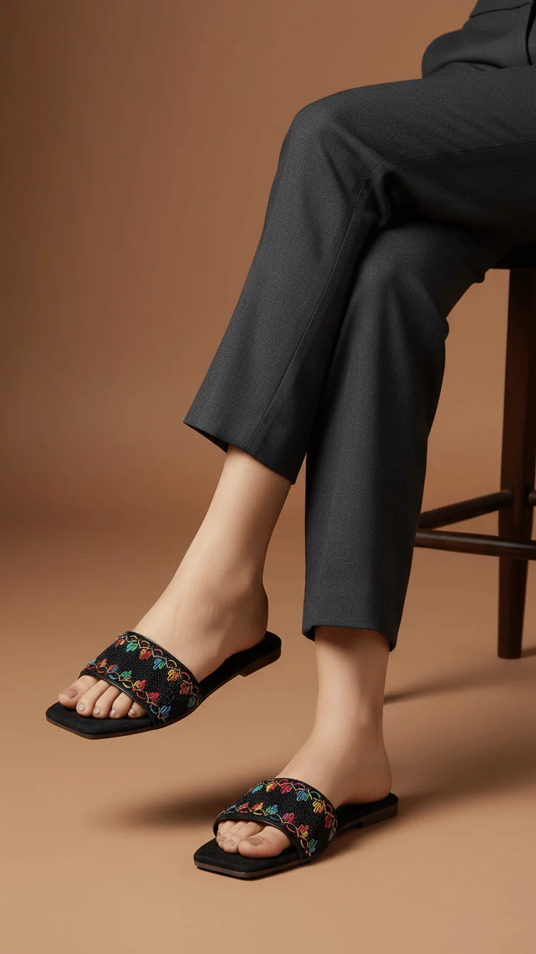 Black Casual Slipper CL1917