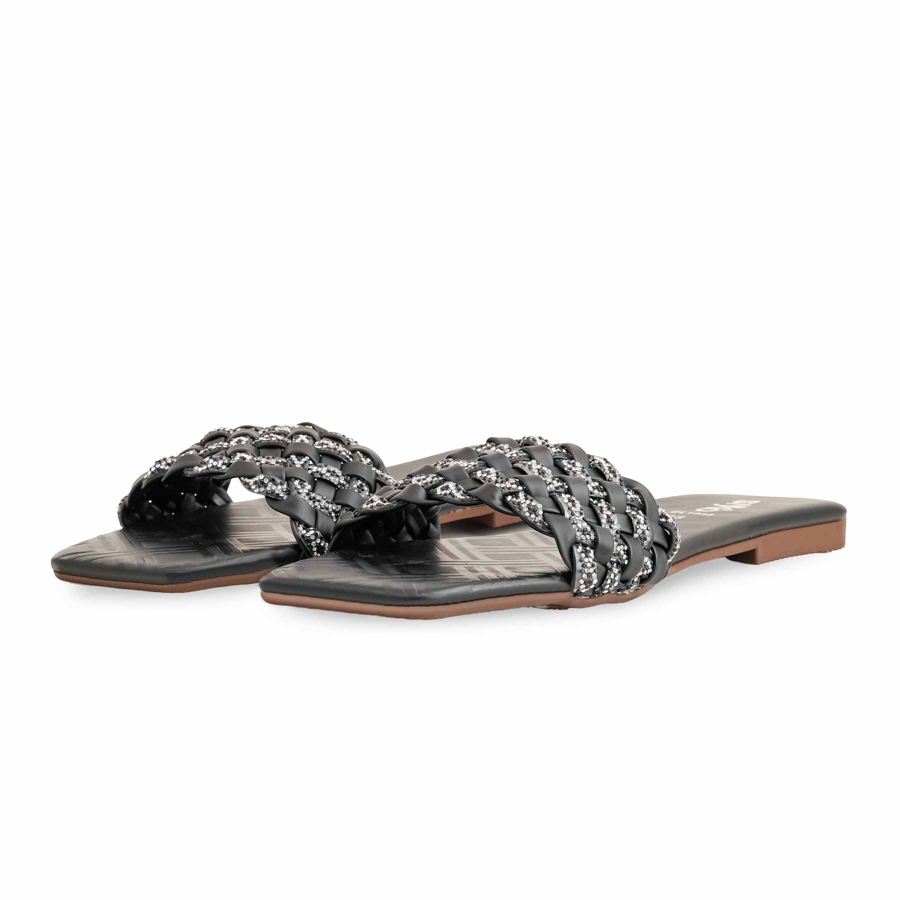 Black Casual Slipper CL1991 - Image 2
