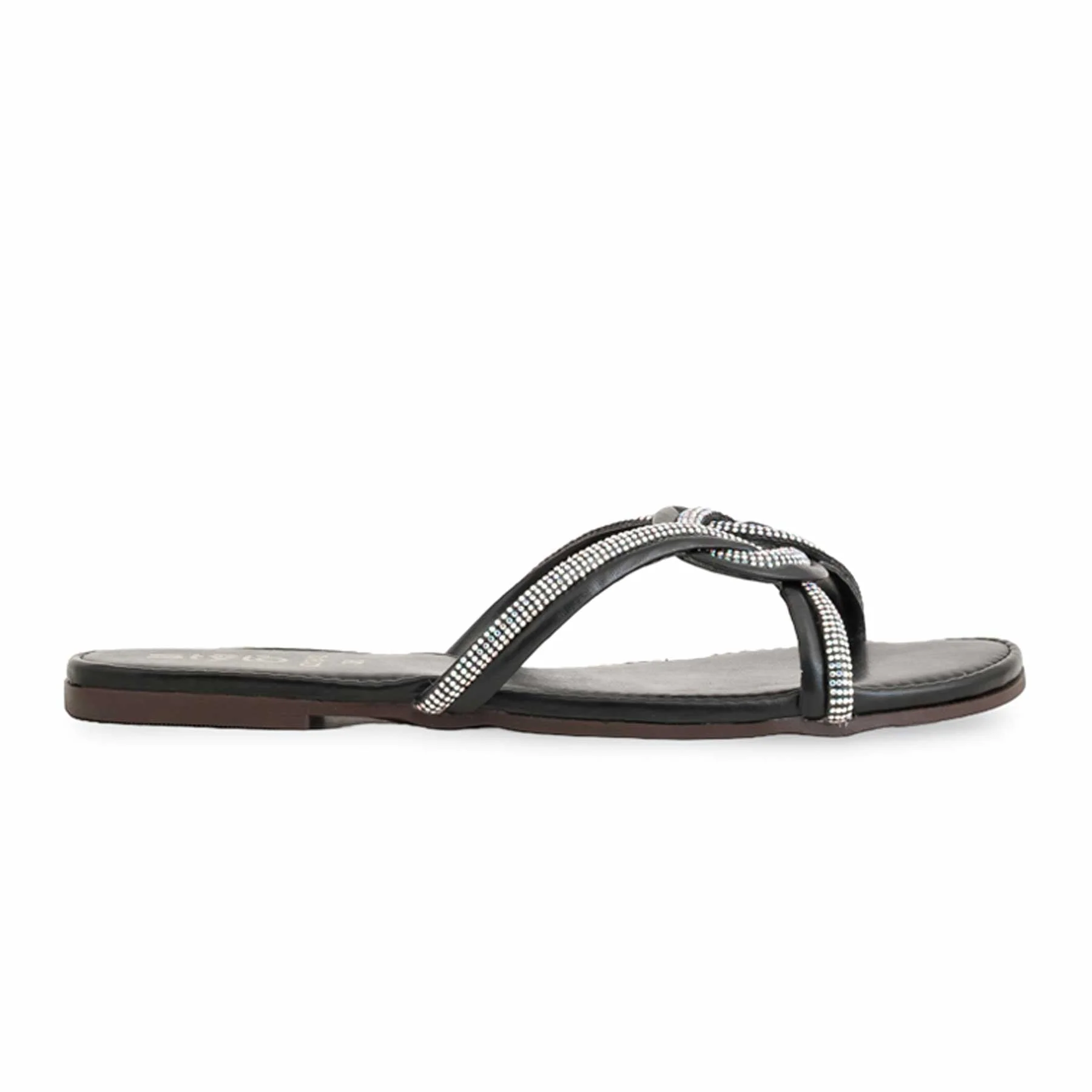 Black Casual Slipper For Ladies CL1943 - Image 2
