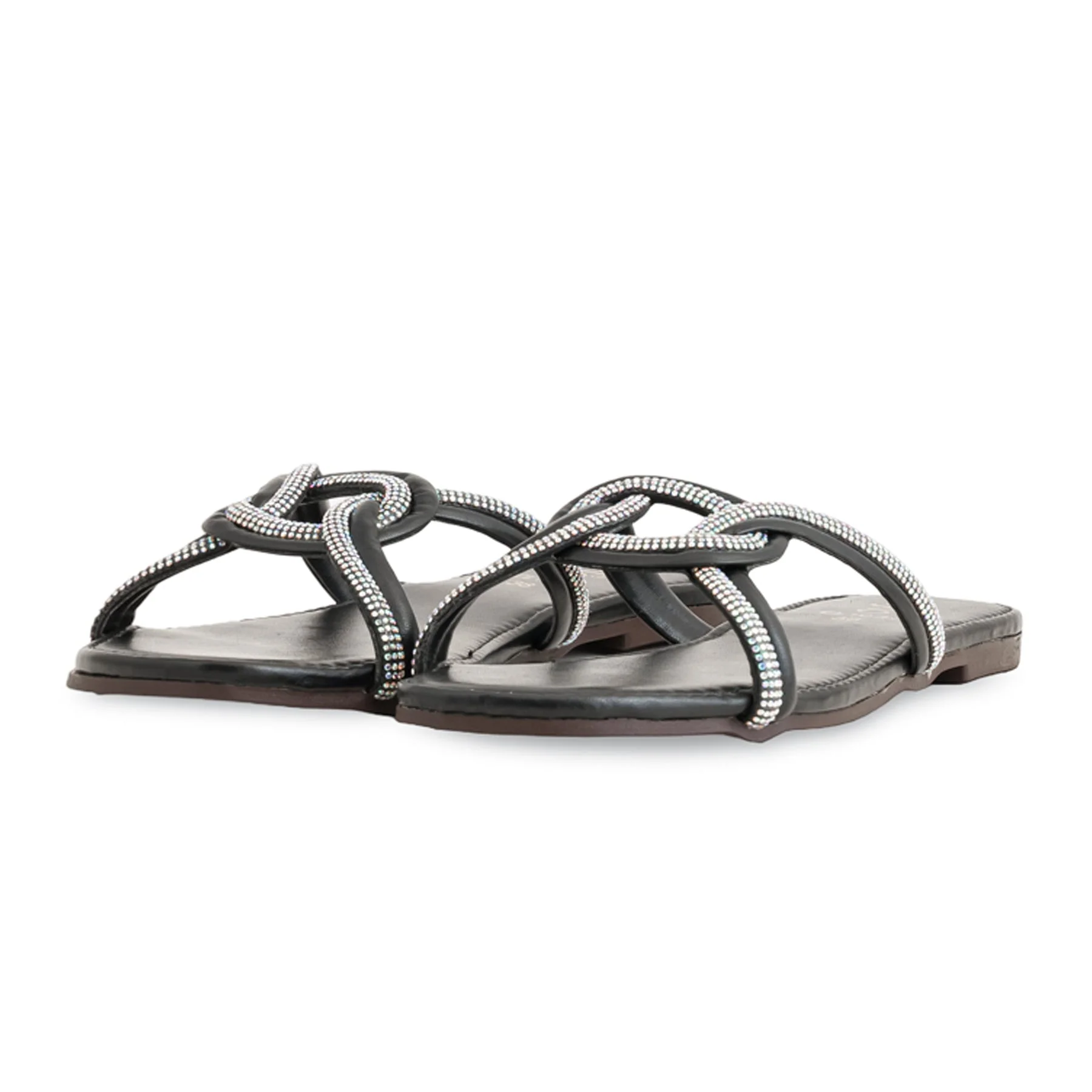 Black Casual Slipper For Ladies CL1943 - Image 3
