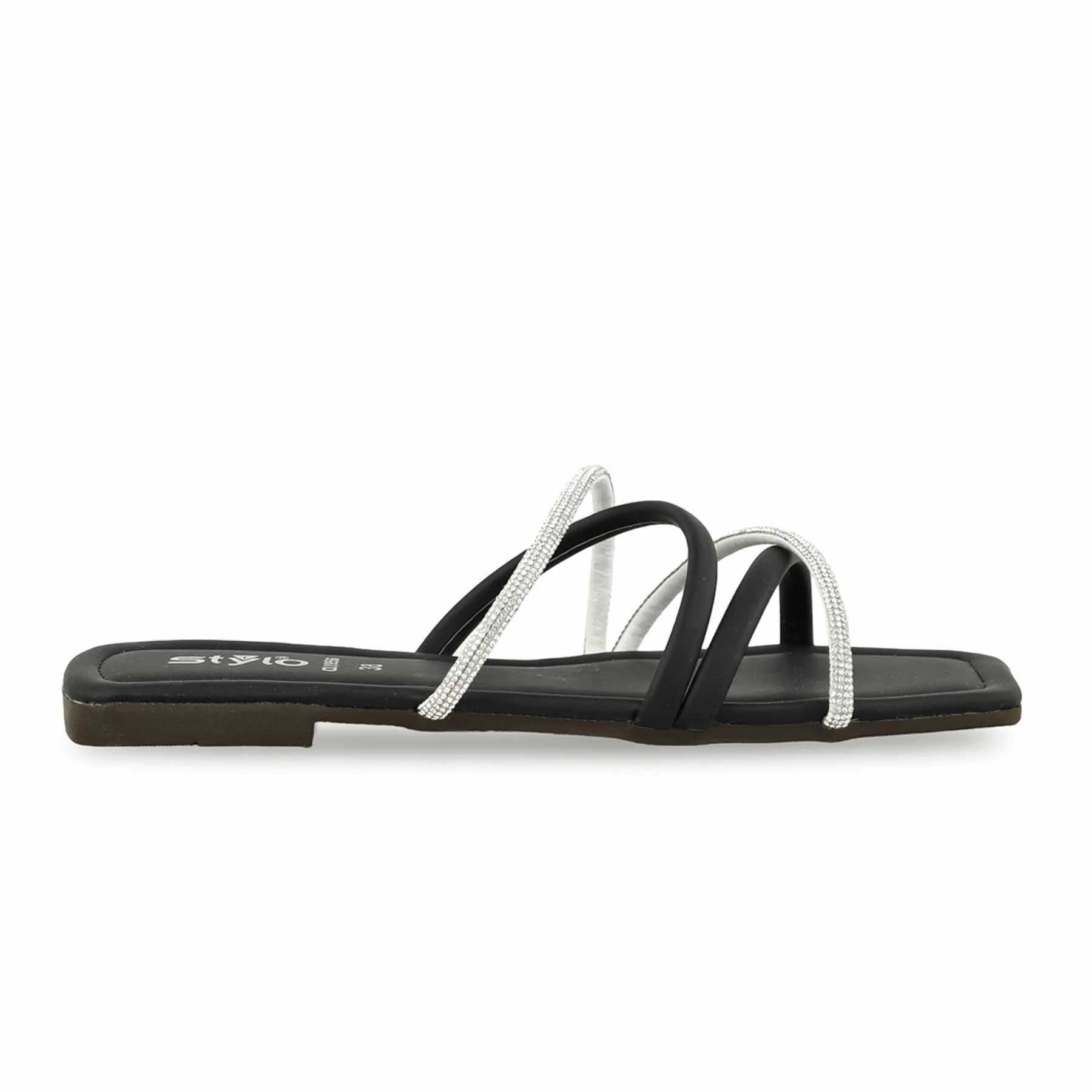 Black Casual Slipper For Ladies CL1956 - Image 2