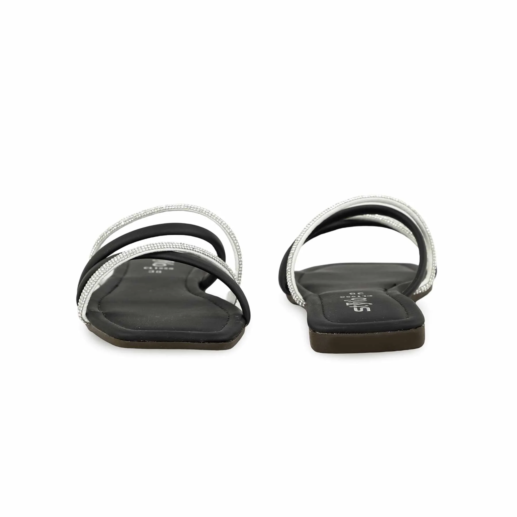 Black Casual Slipper For Ladies CL1956 - Image 4