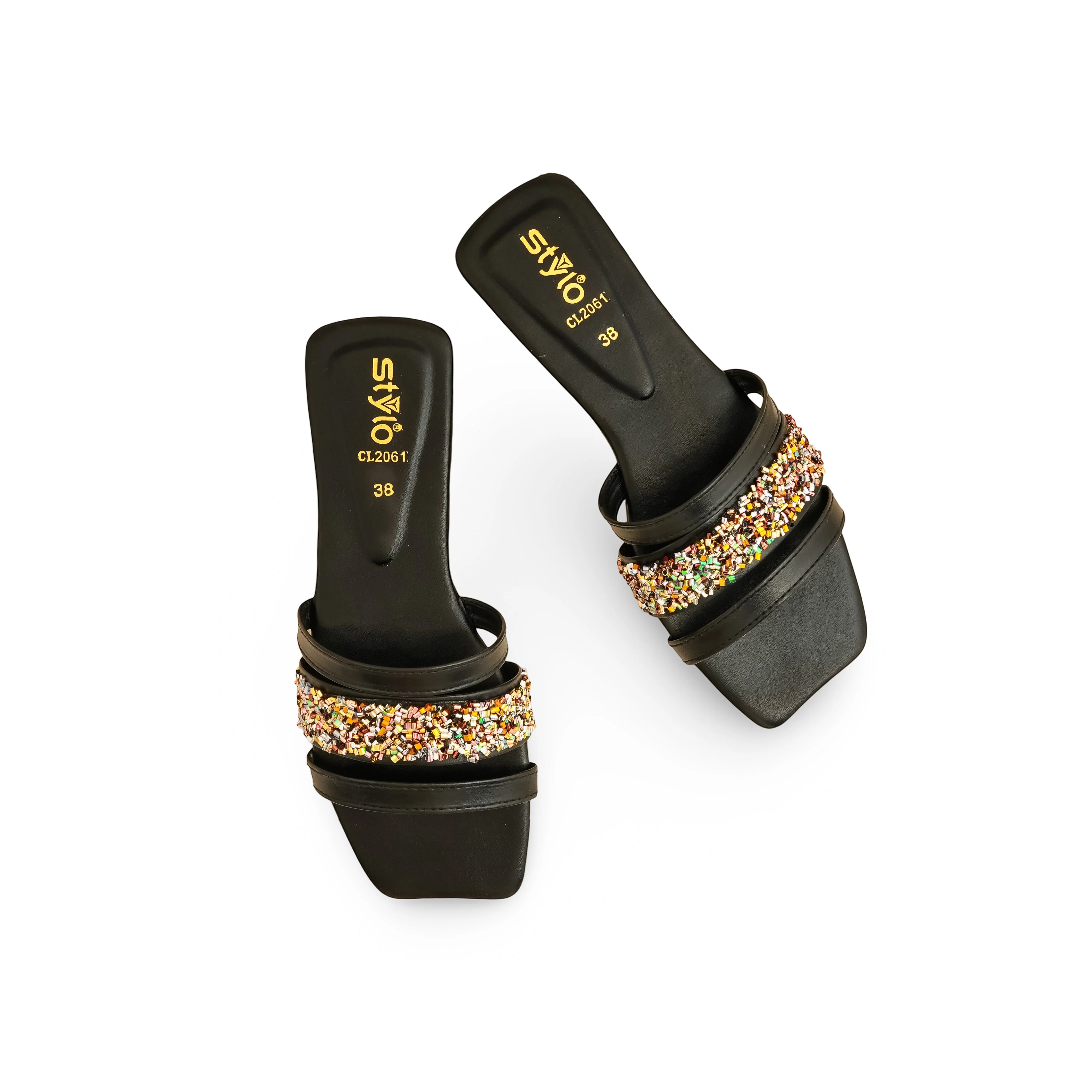 Black Casual Slipper For Ladies CL2061 - Image 5