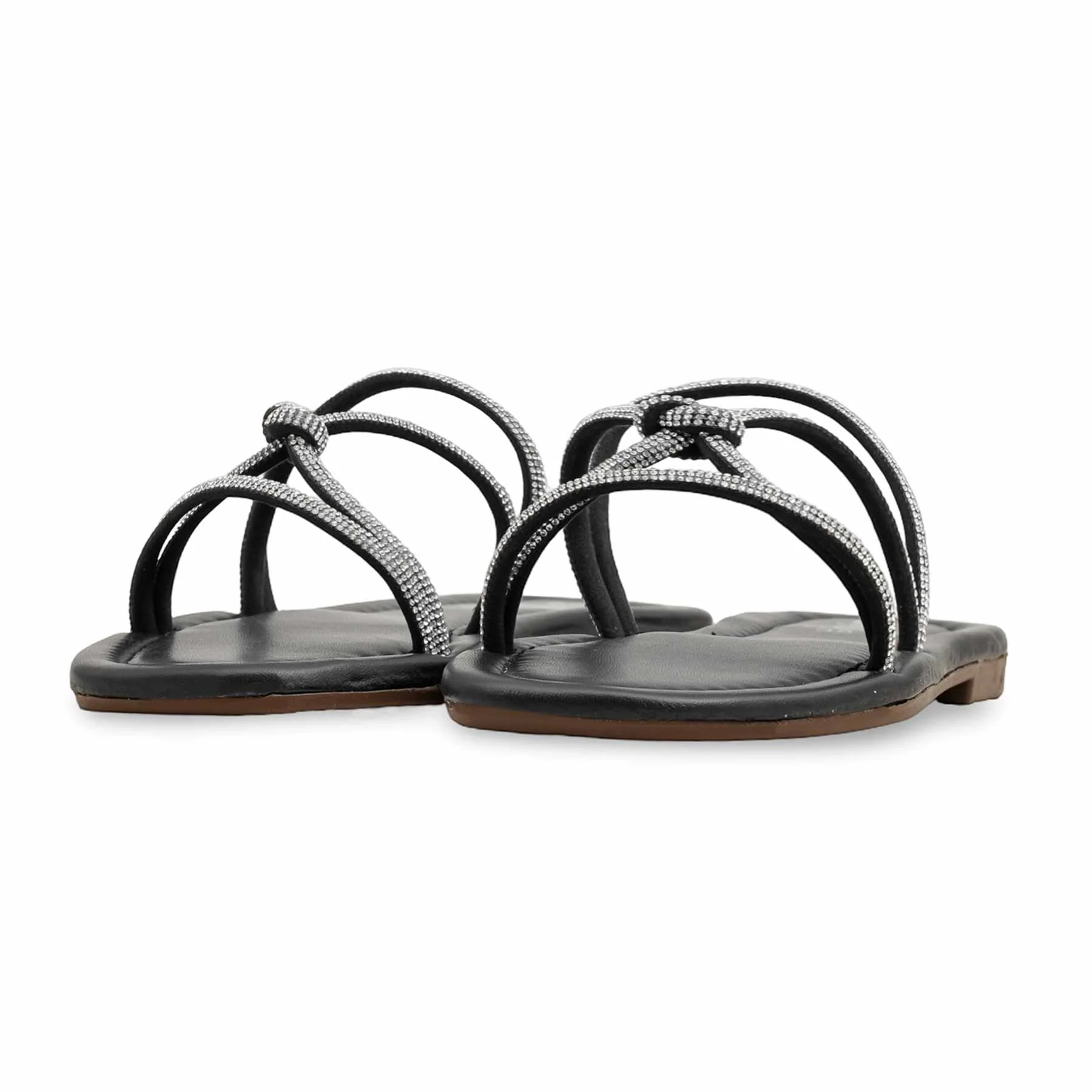 Black Casual Slipper For Ladies CL2087 - Image 3