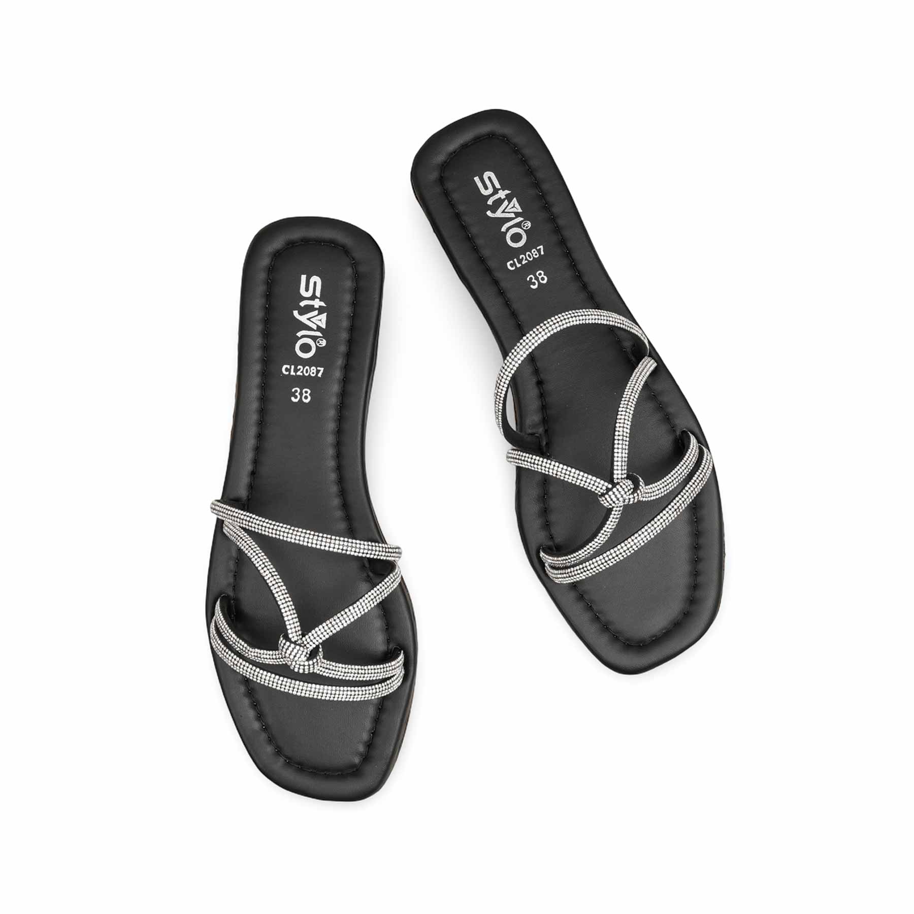 Black Casual Slipper For Ladies CL2087 - Image 5