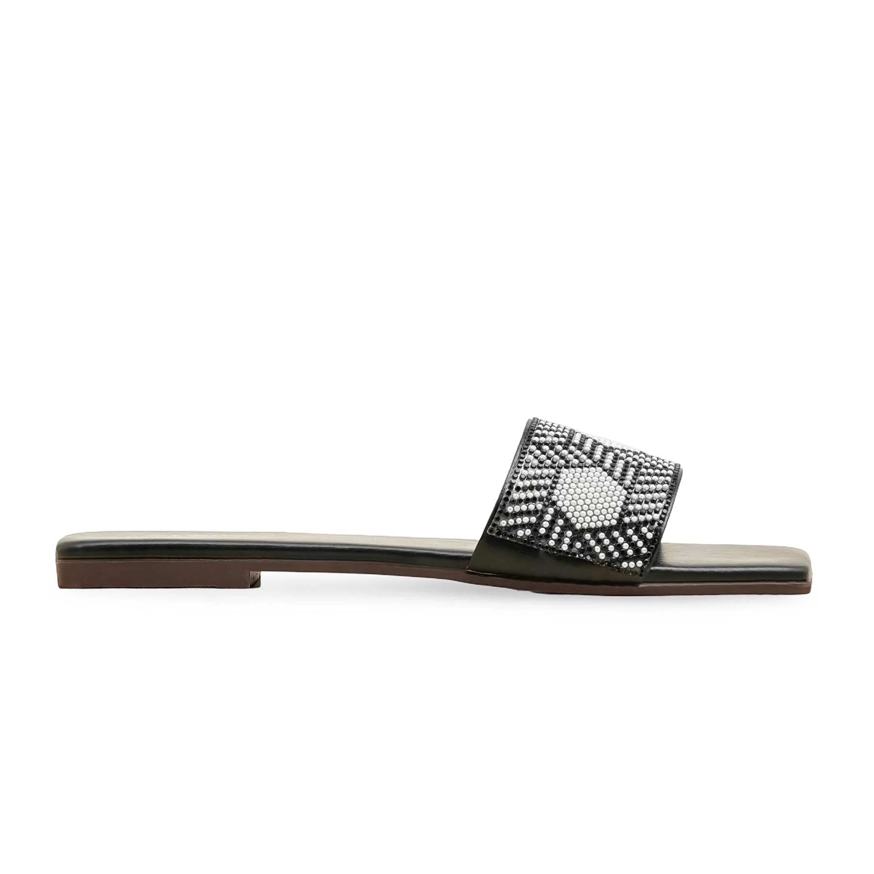 Black Casual Slipper For Ladies CL2095 - Image 2