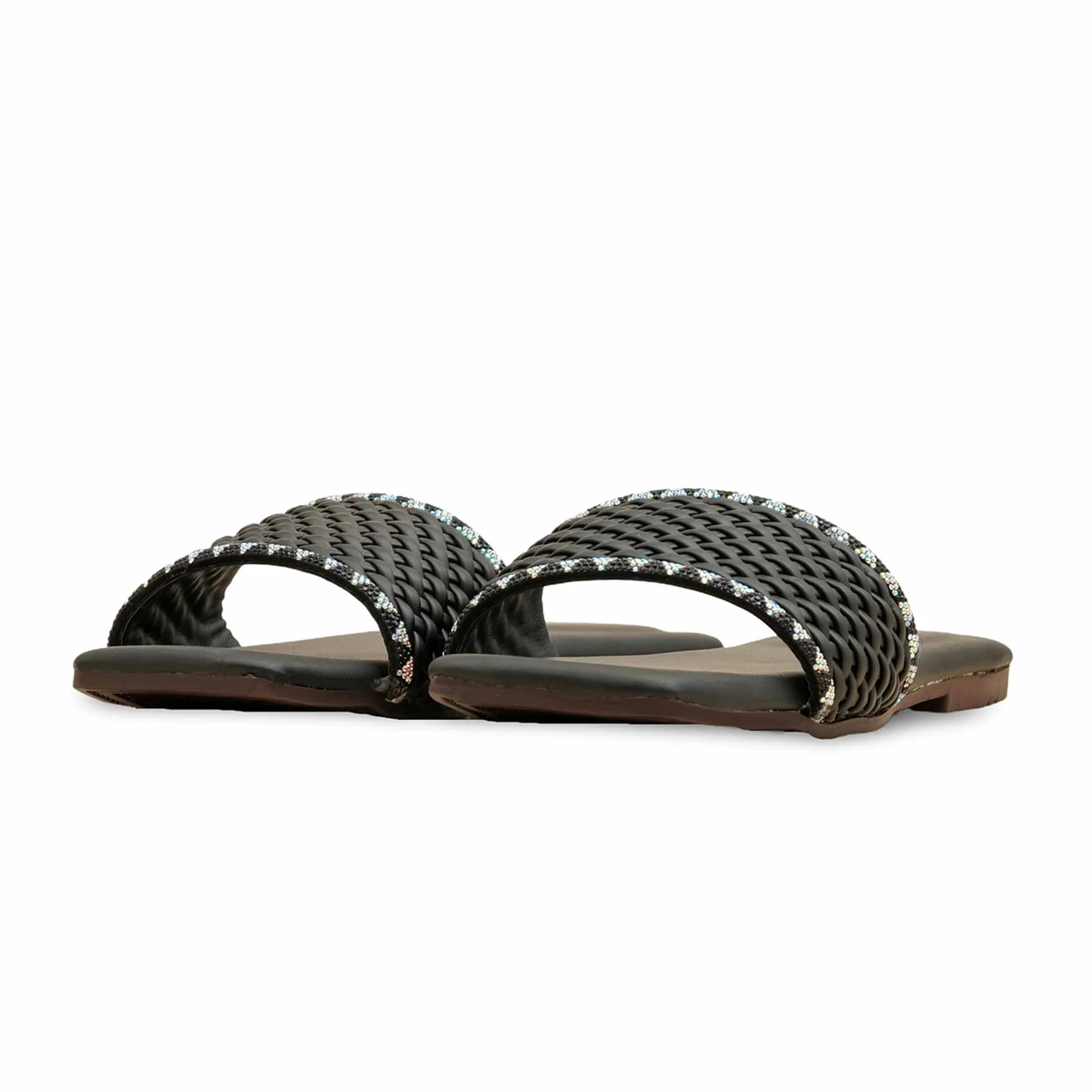 Black Casual Slipper For Ladies CL2117 - Image 3