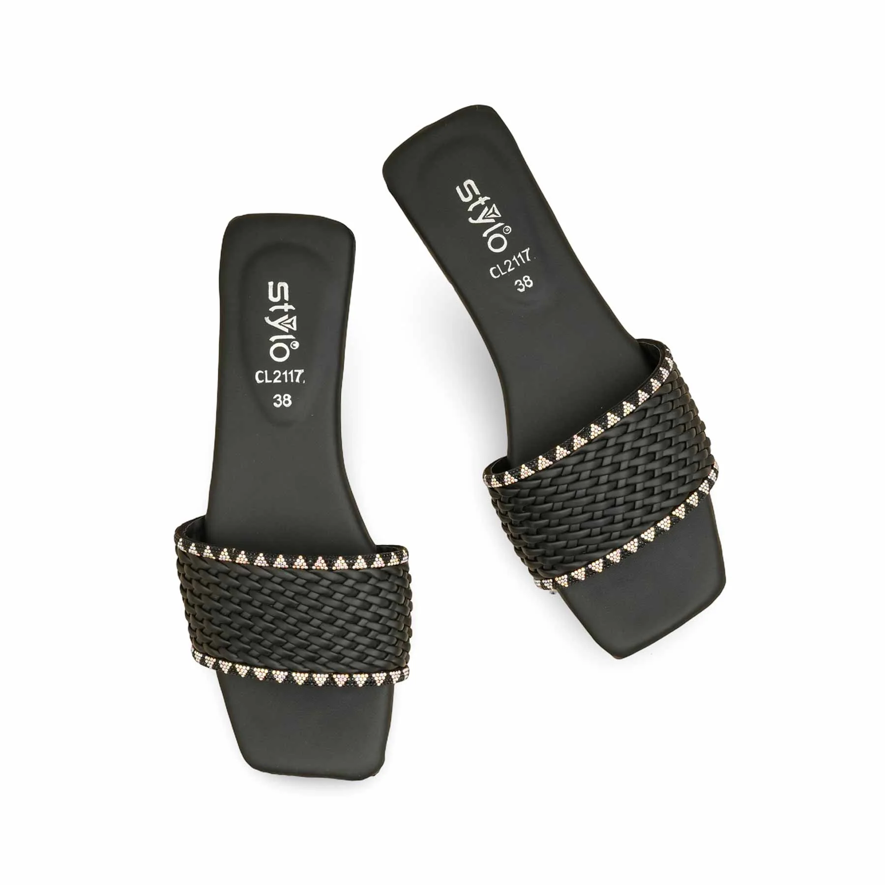 Black Casual Slipper For Ladies CL2117 - Image 5