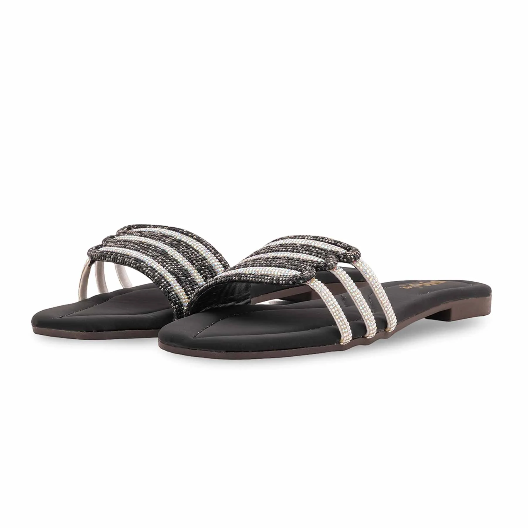 Black Casual Slipper For Ladies CL2149 - Image 3