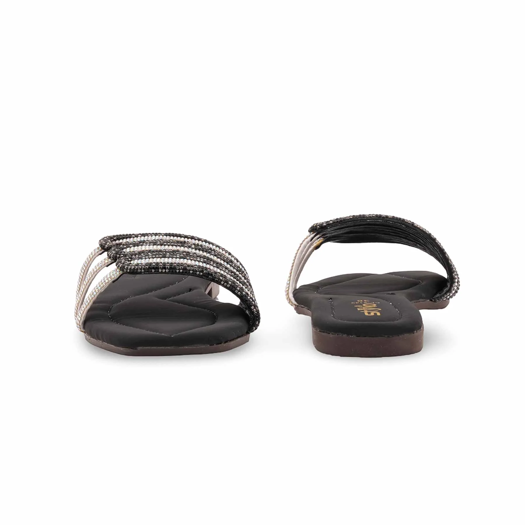 Black Casual Slipper For Ladies CL2149 - Image 4