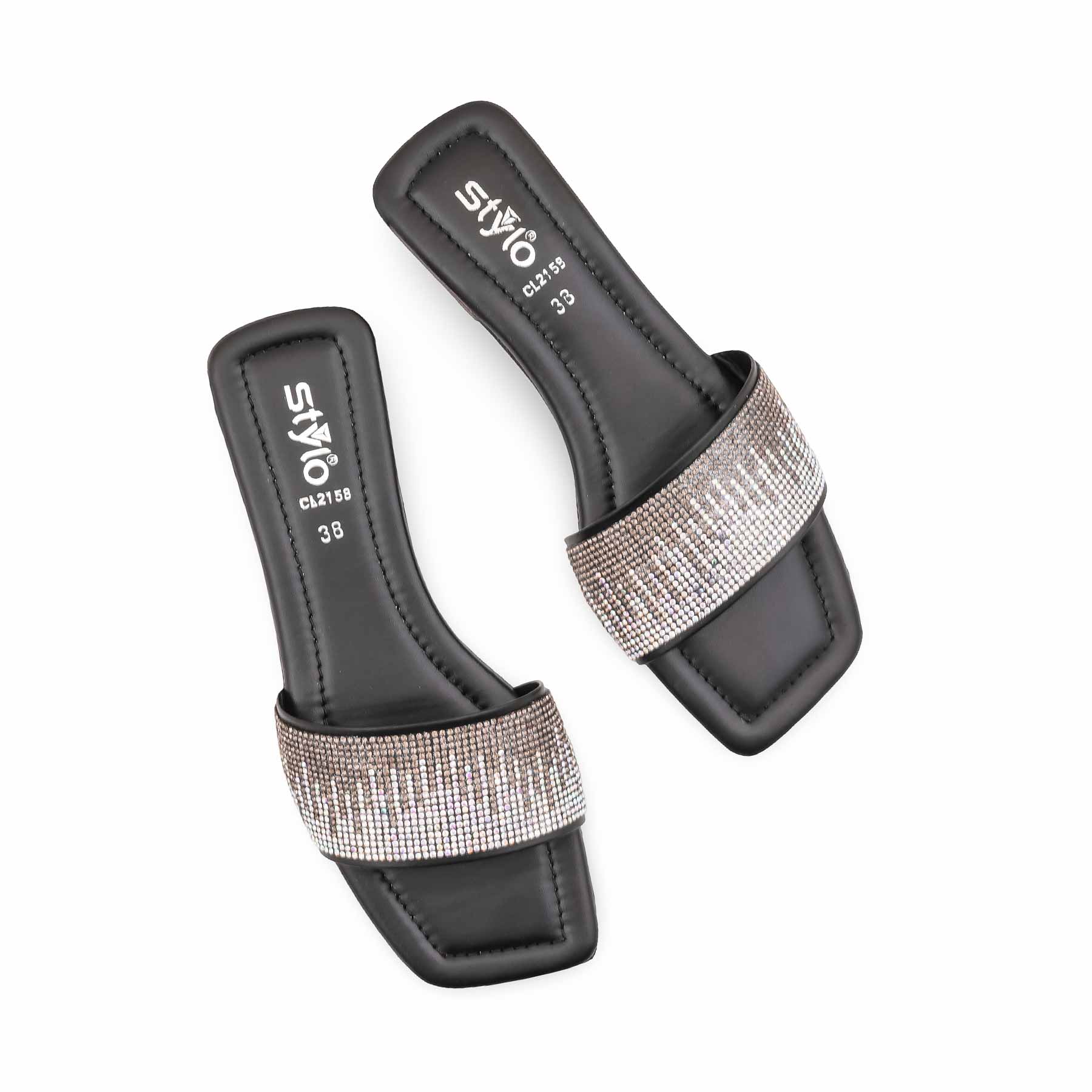 Black Casual Slipper For Ladies CL2158 - Image 5