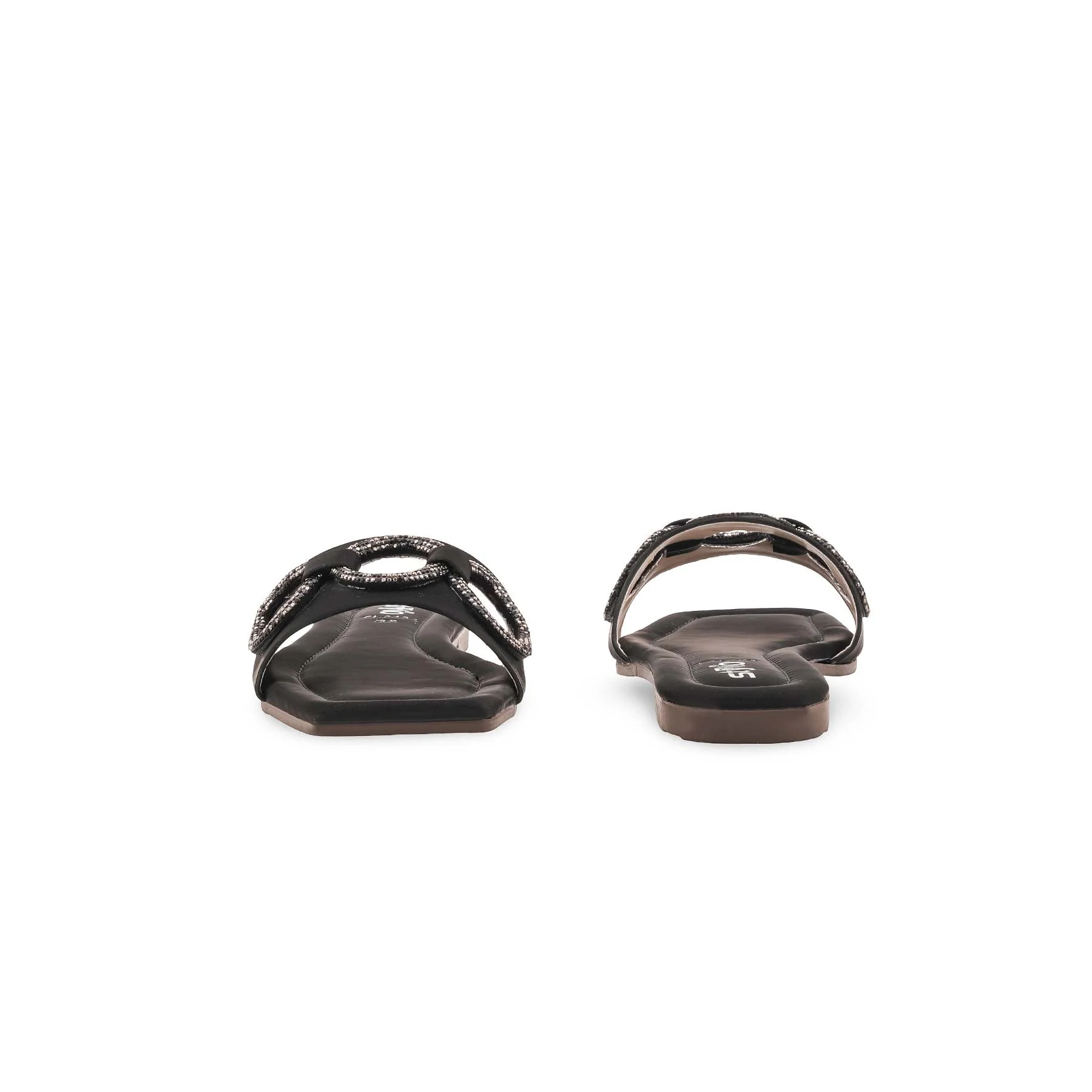 Black Casual Slipper For Ladies CL2184 - Image 4
