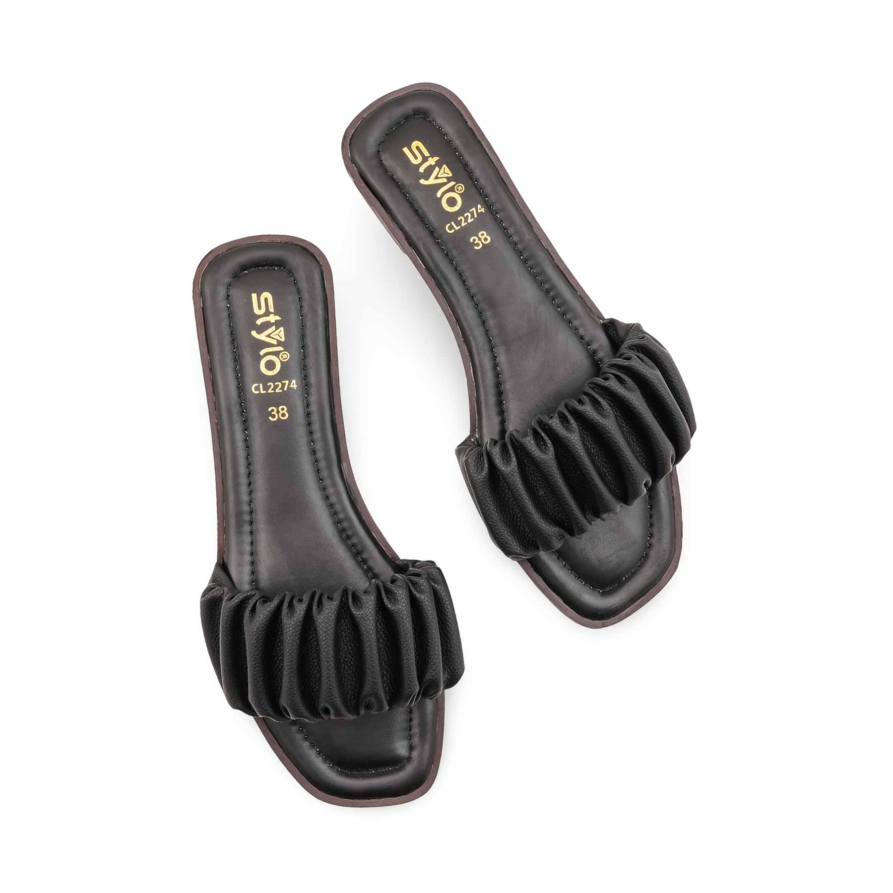Black Casual Slipper For Ladies CL2274 - Image 5
