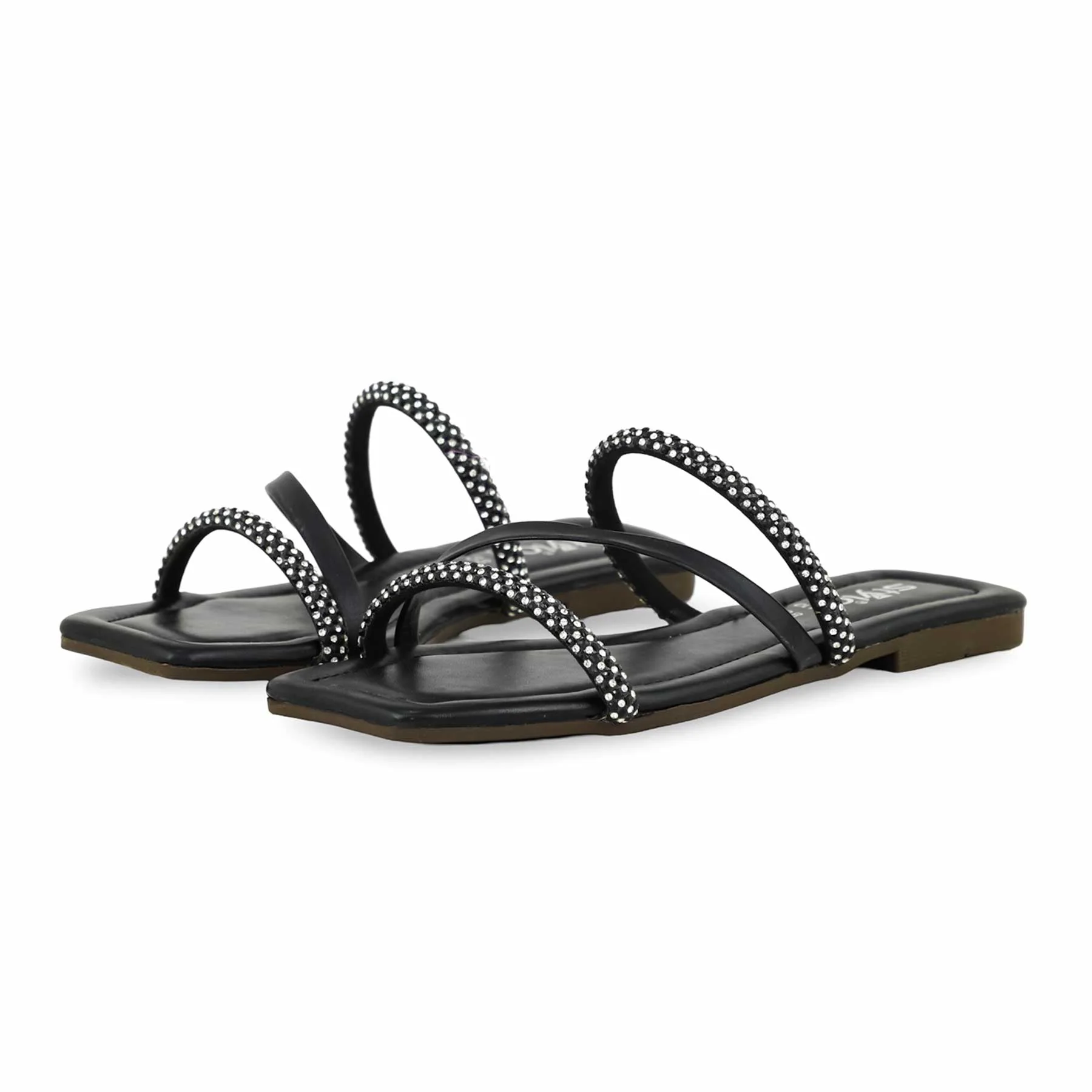 Black Casual Slipper For Women CL1890 - Image 3