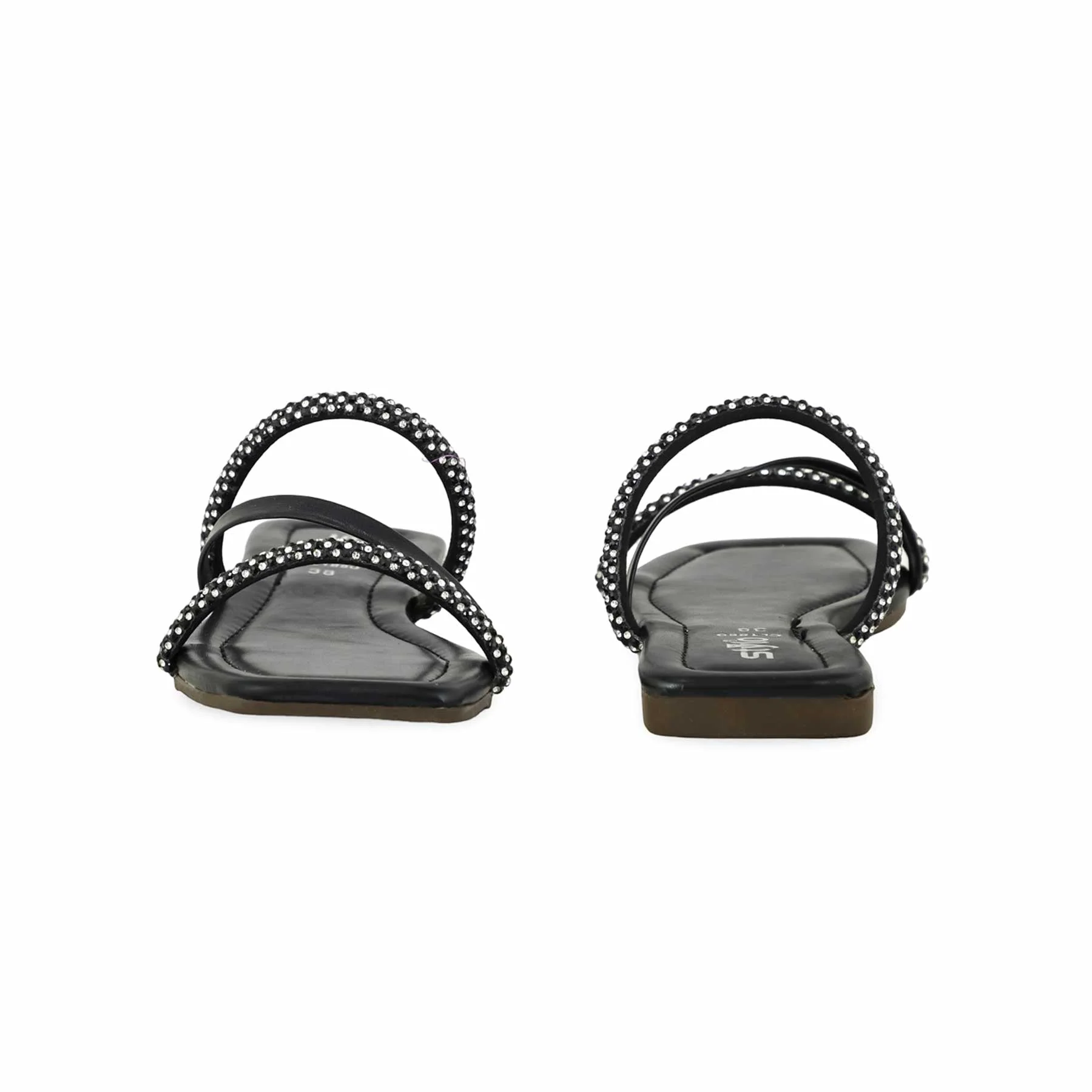 Black Casual Slipper For Women CL1890 - Image 4