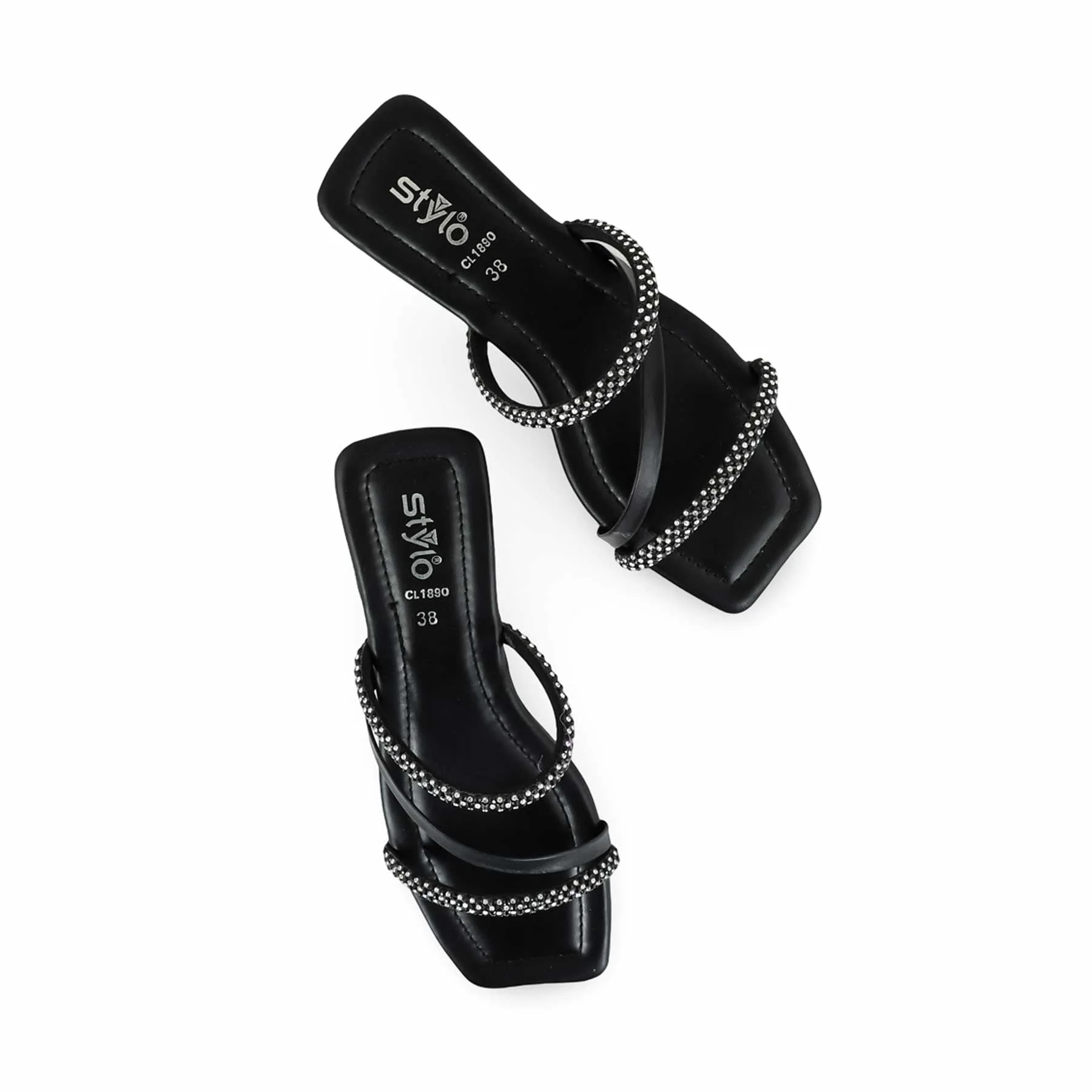 Black Casual Slipper For Women CL1890 - Image 5