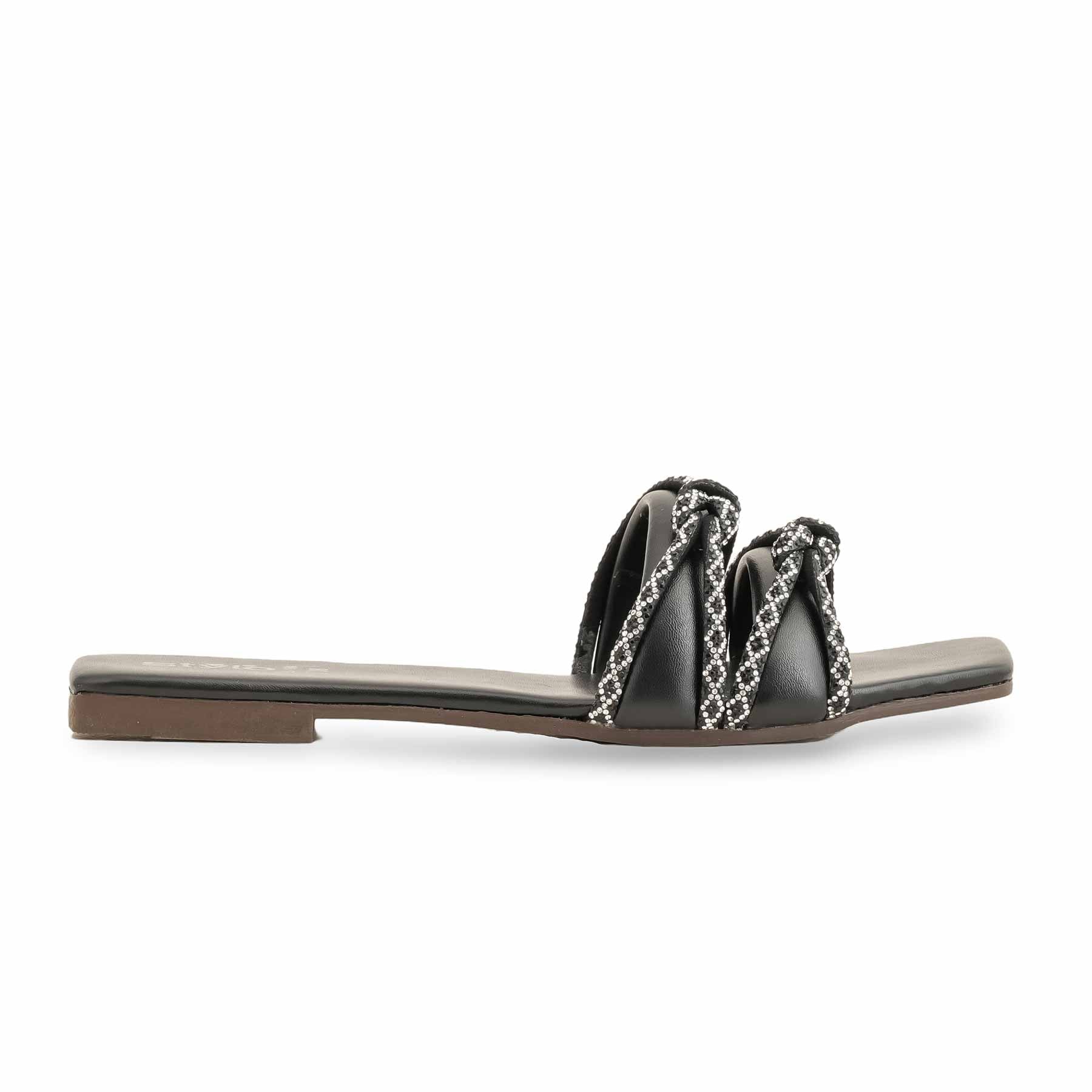 Black Casual Slipper For Women CL1964 - Image 2