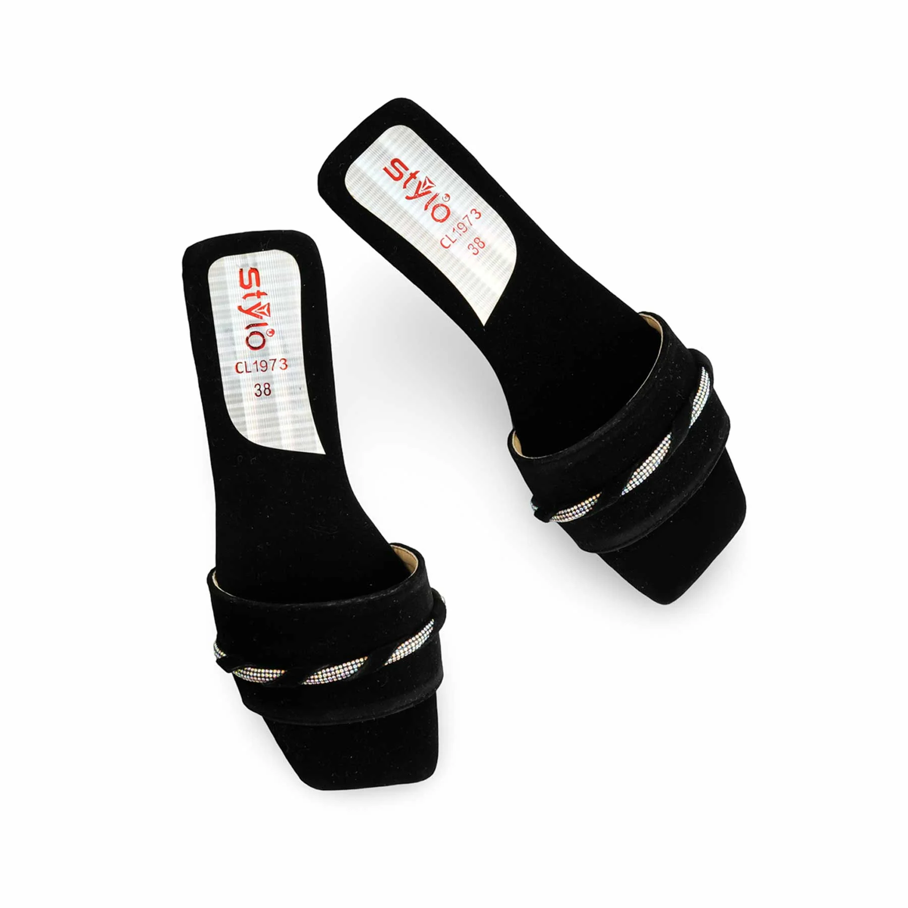 Black Casual Slipper For Women CL1973 - Image 5