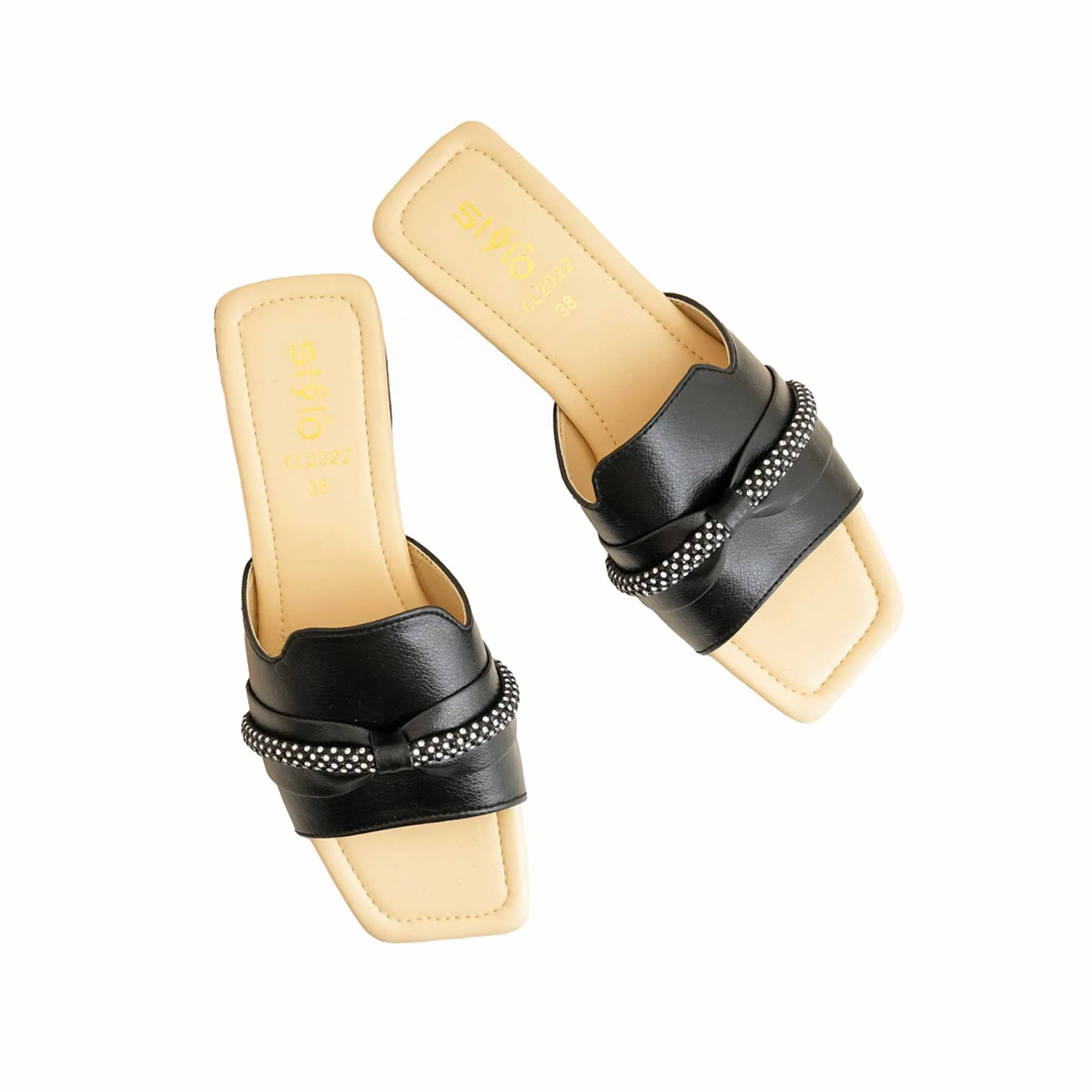 Black Casual Slipper For Women CL2022 - Image 5