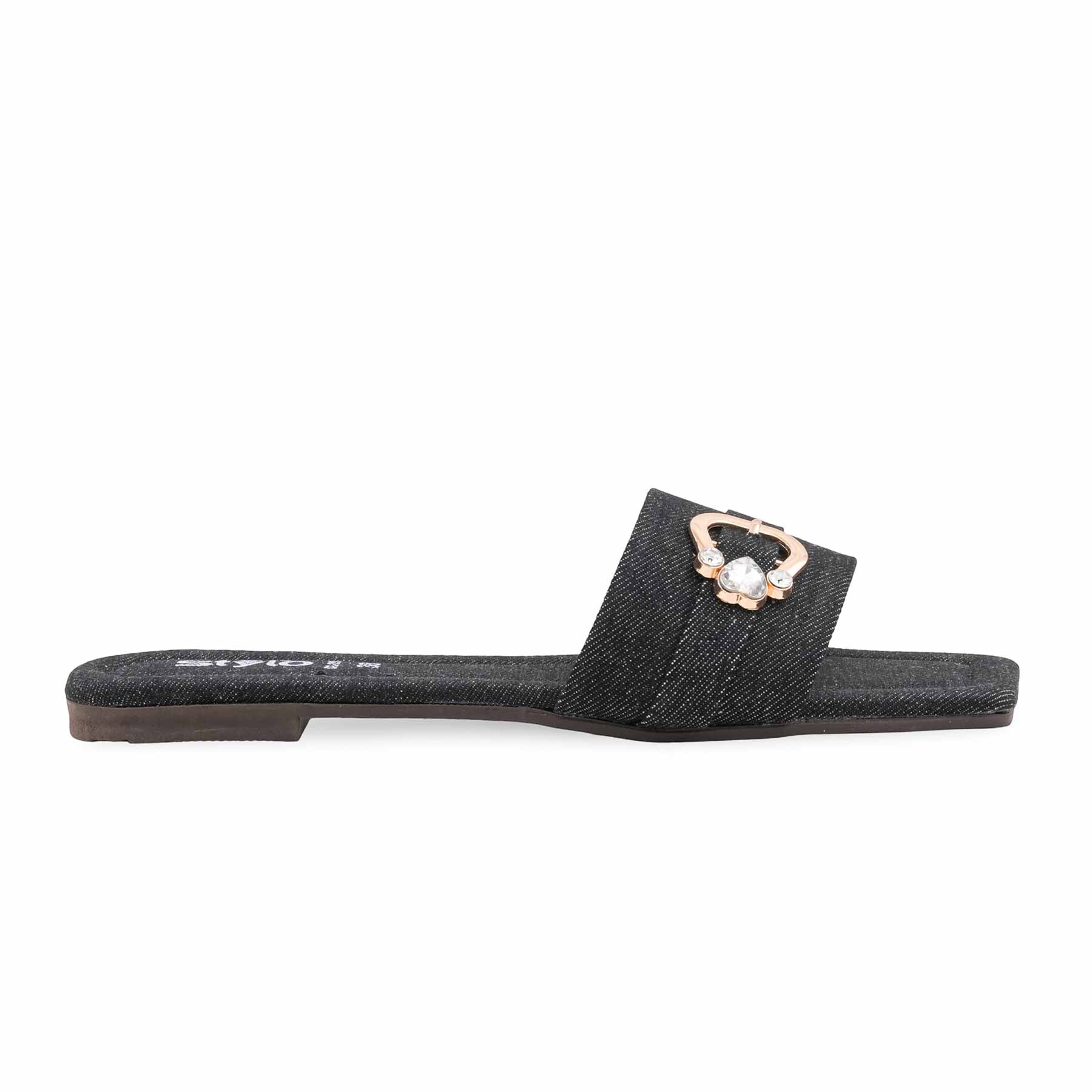 Black Casual Slipper For Women CL2183 - Image 2