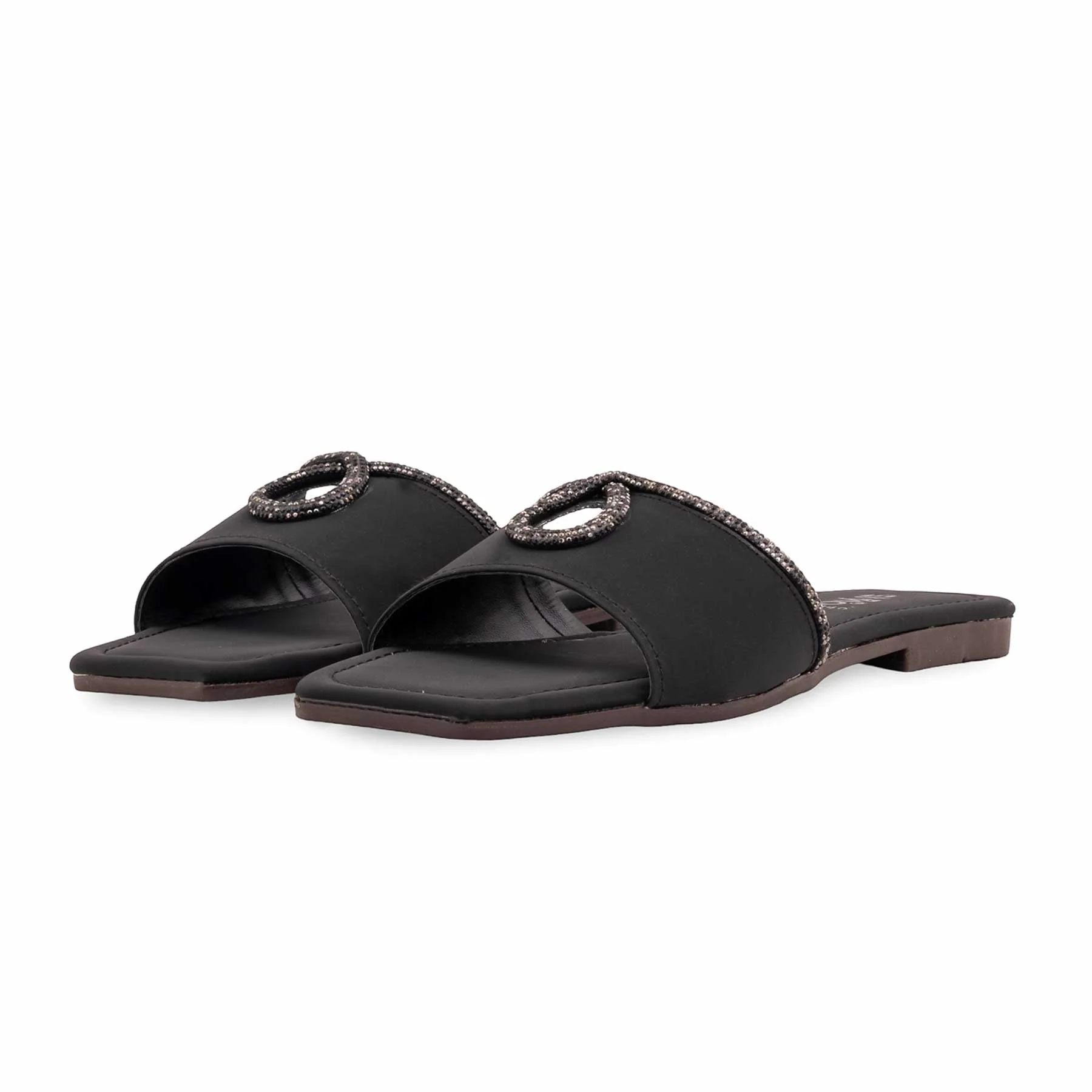 Black Casual Slipper For Women CL2246 - Image 3