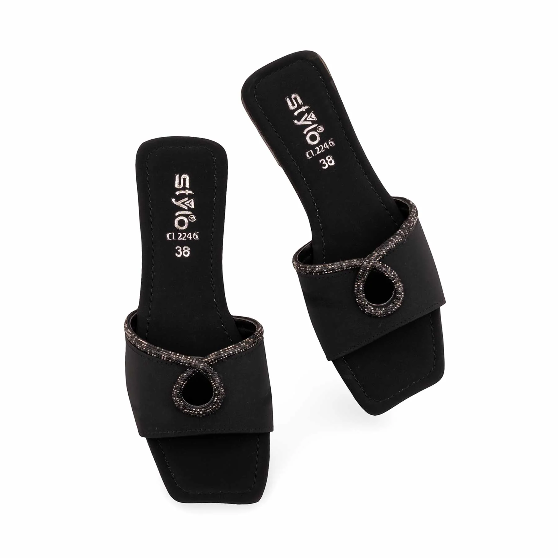 Black Casual Slipper For Women CL2246 - Image 5