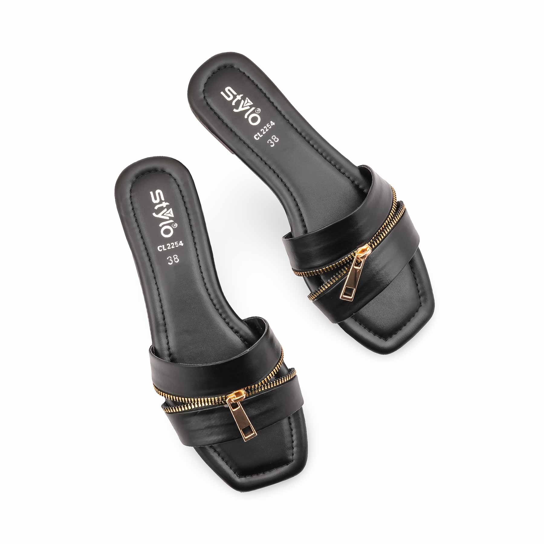 Black Casual Slipper For Women CL2254 - Image 5